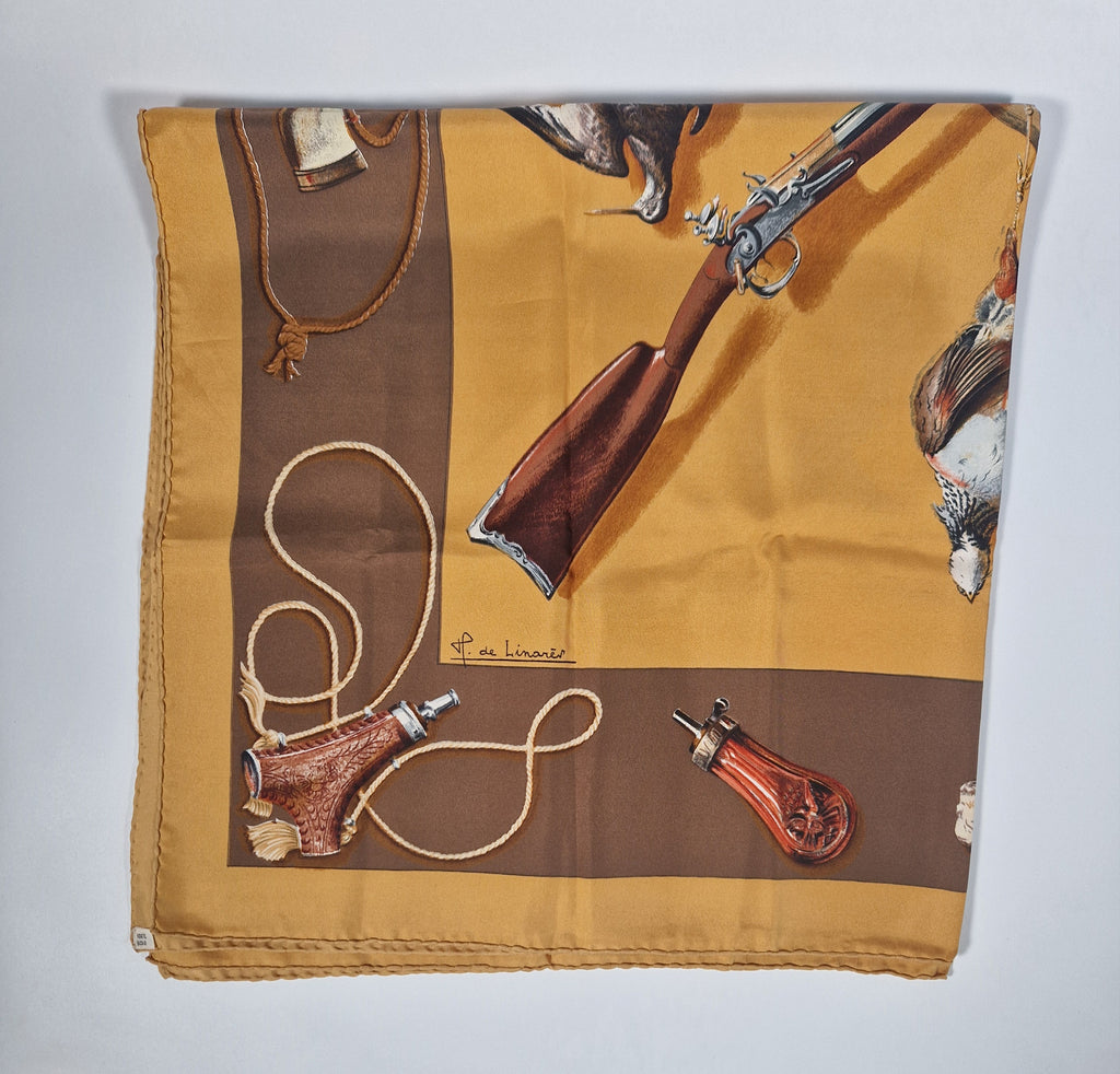 Vintage Hermés Scarf "Les fusils", by Henri de Linarès