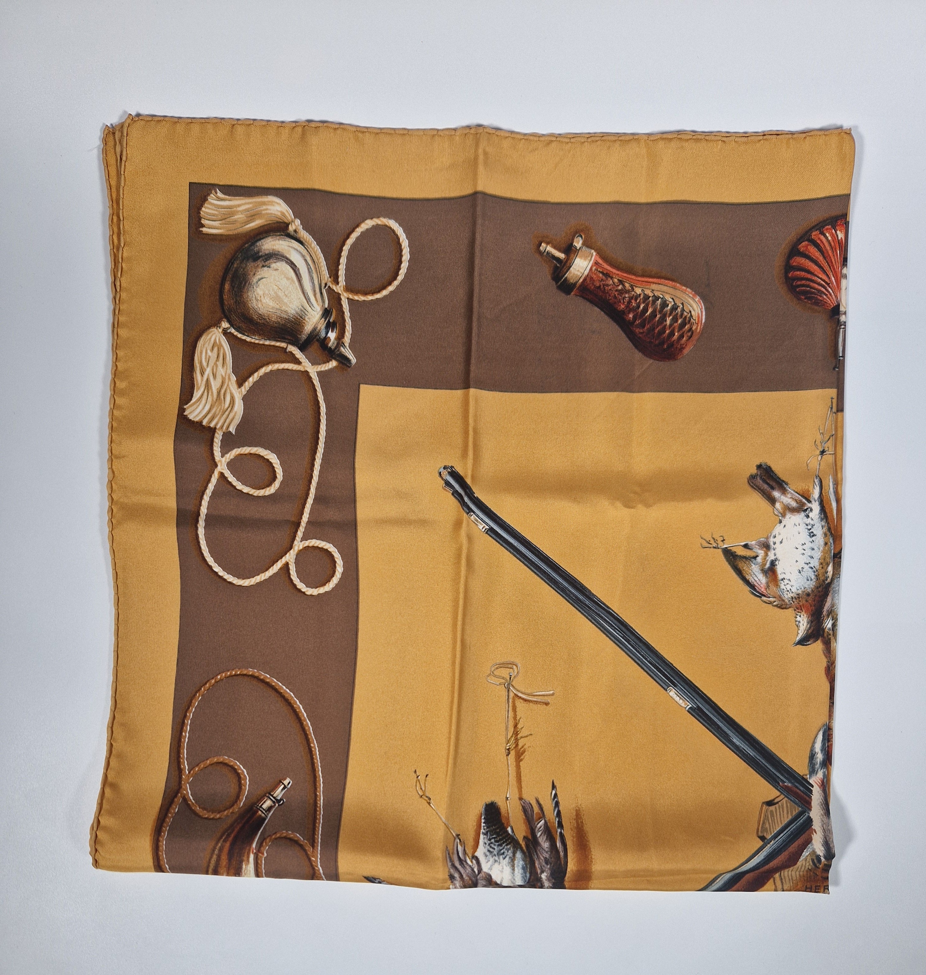 Vintage Hermés Scarf "Les fusils", by Henri de Linarès
