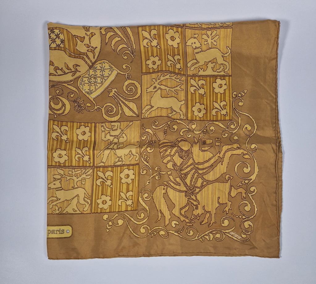 Vintage Hermés Scarf "Hourvari", by Henri d’Origny