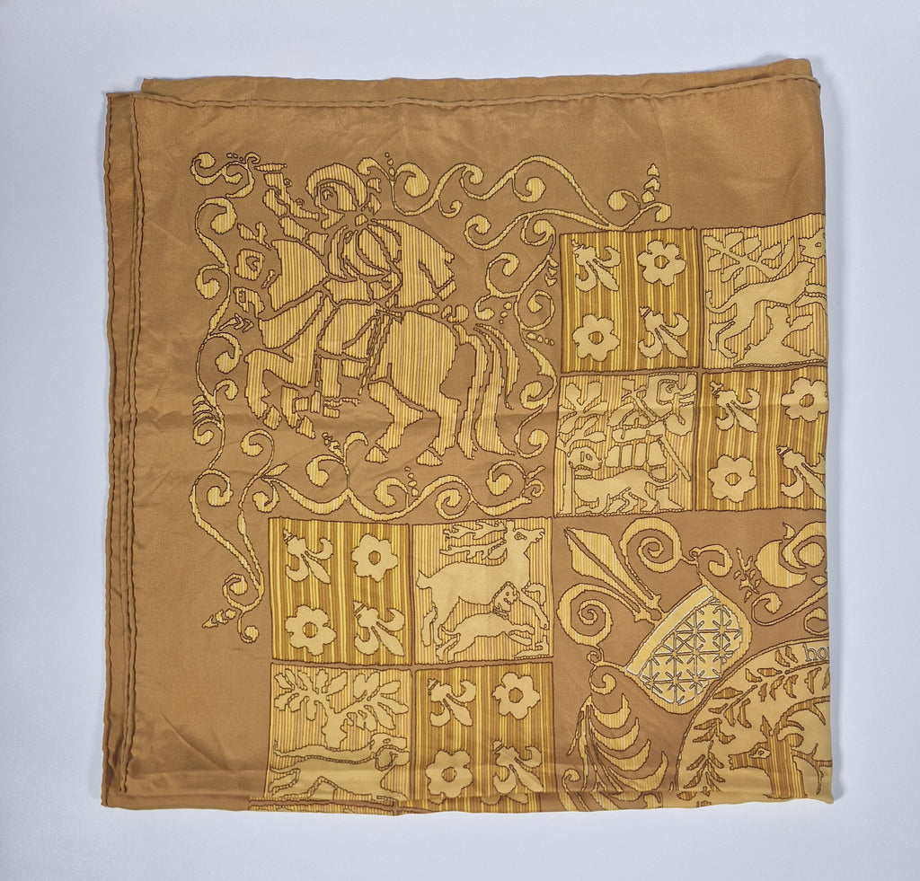Vintage Hermés Scarf "Hourvari", by Henri d’Origny