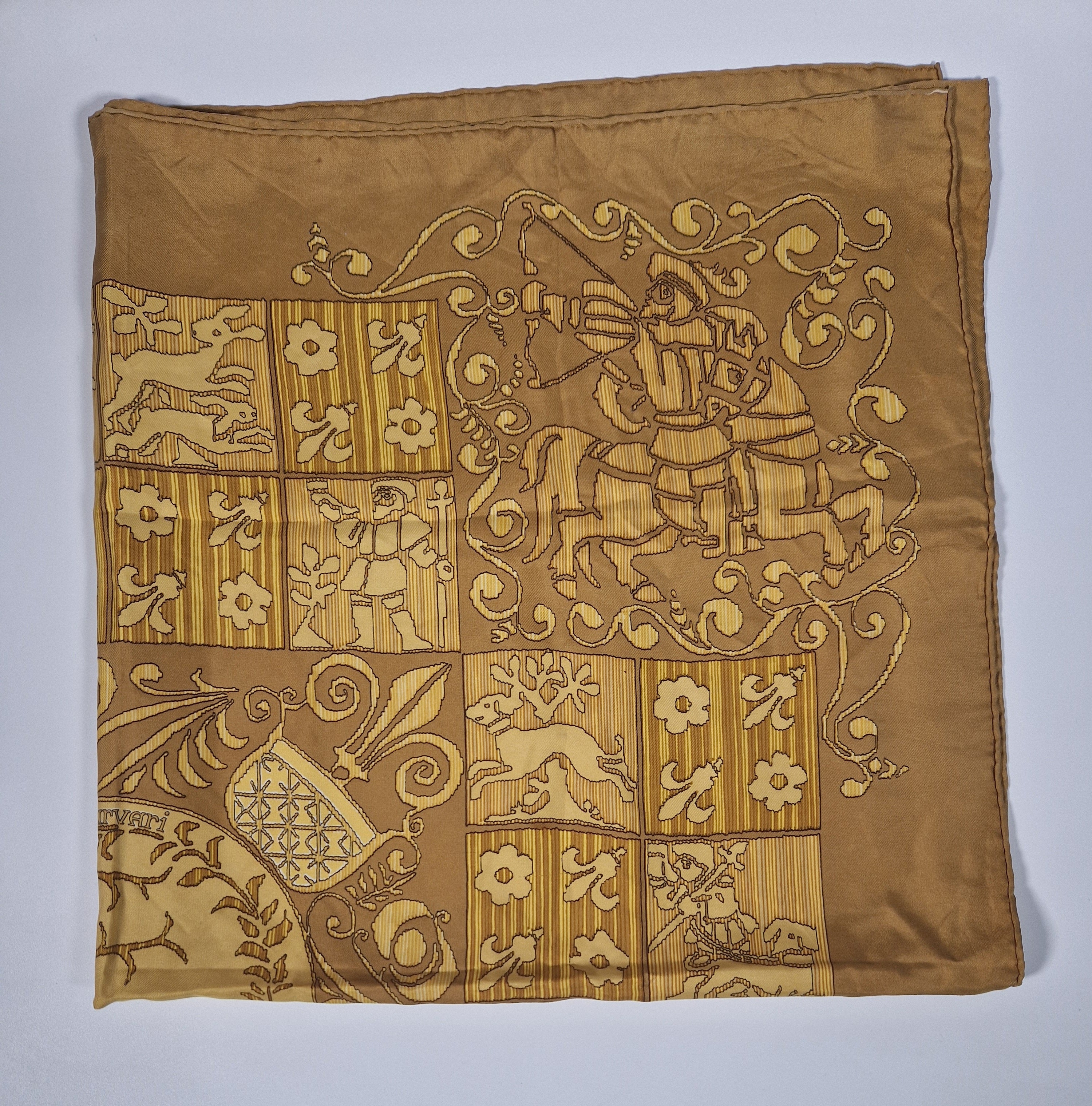 Vintage Hermés Scarf "Hourvari", by Henri d’Origny