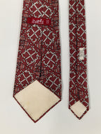 Hermés wide vintage silk tie red 590 SA