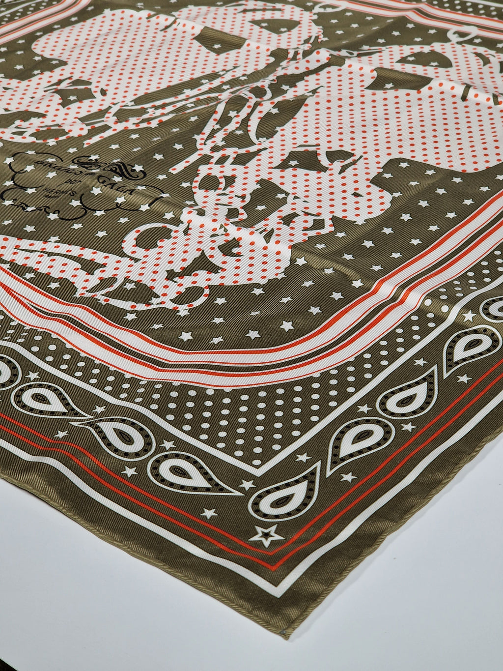 Hermès bandana 55 "Brides de gala a pois"