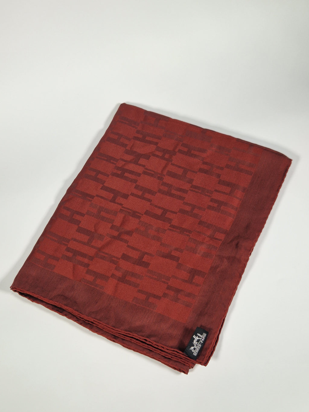 Hermès Faconnee Grand H Stole 75 x 180 cm with box