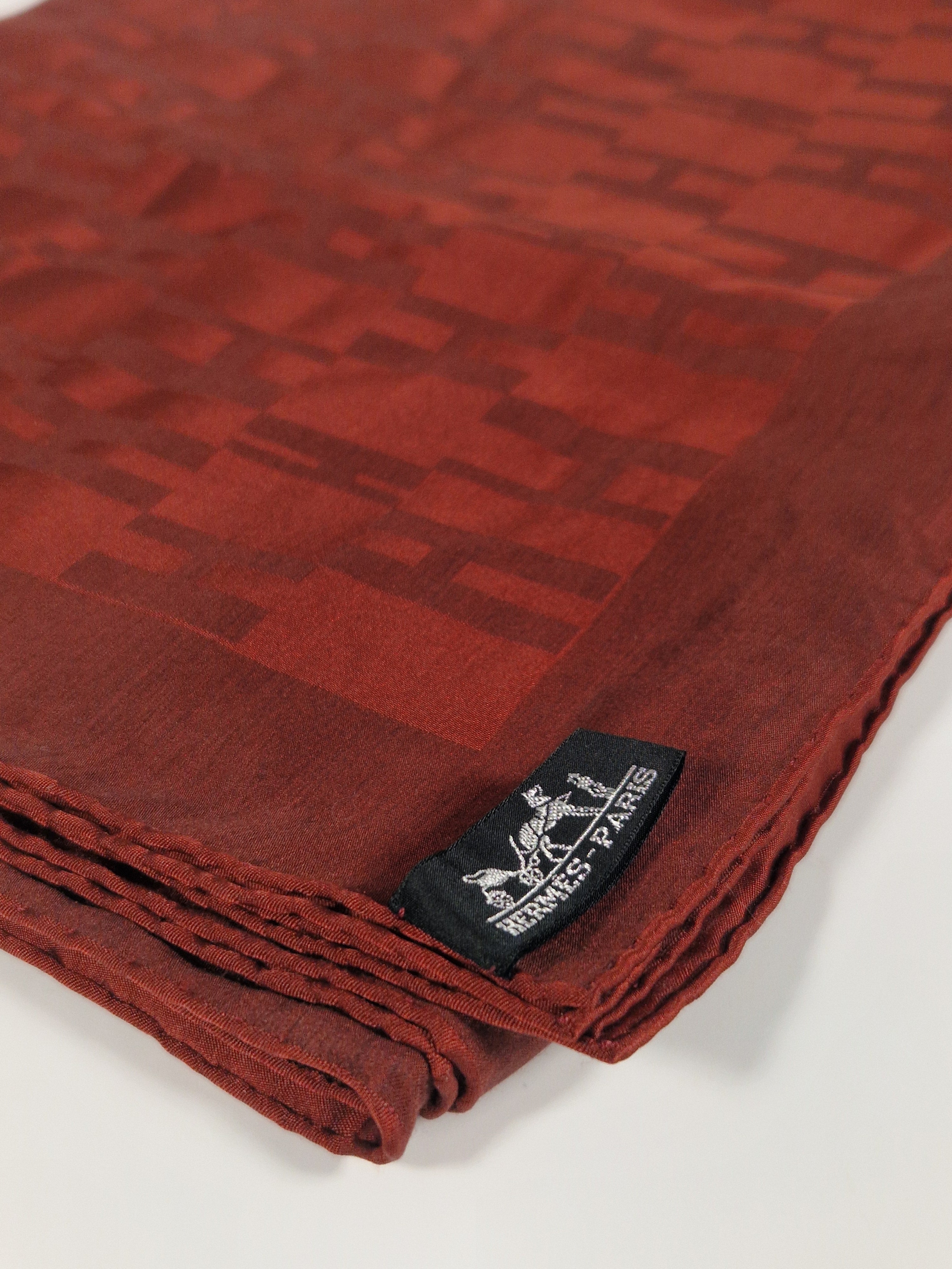 Hermès Faconnee Grand H Stole 75 x 180 cm with box