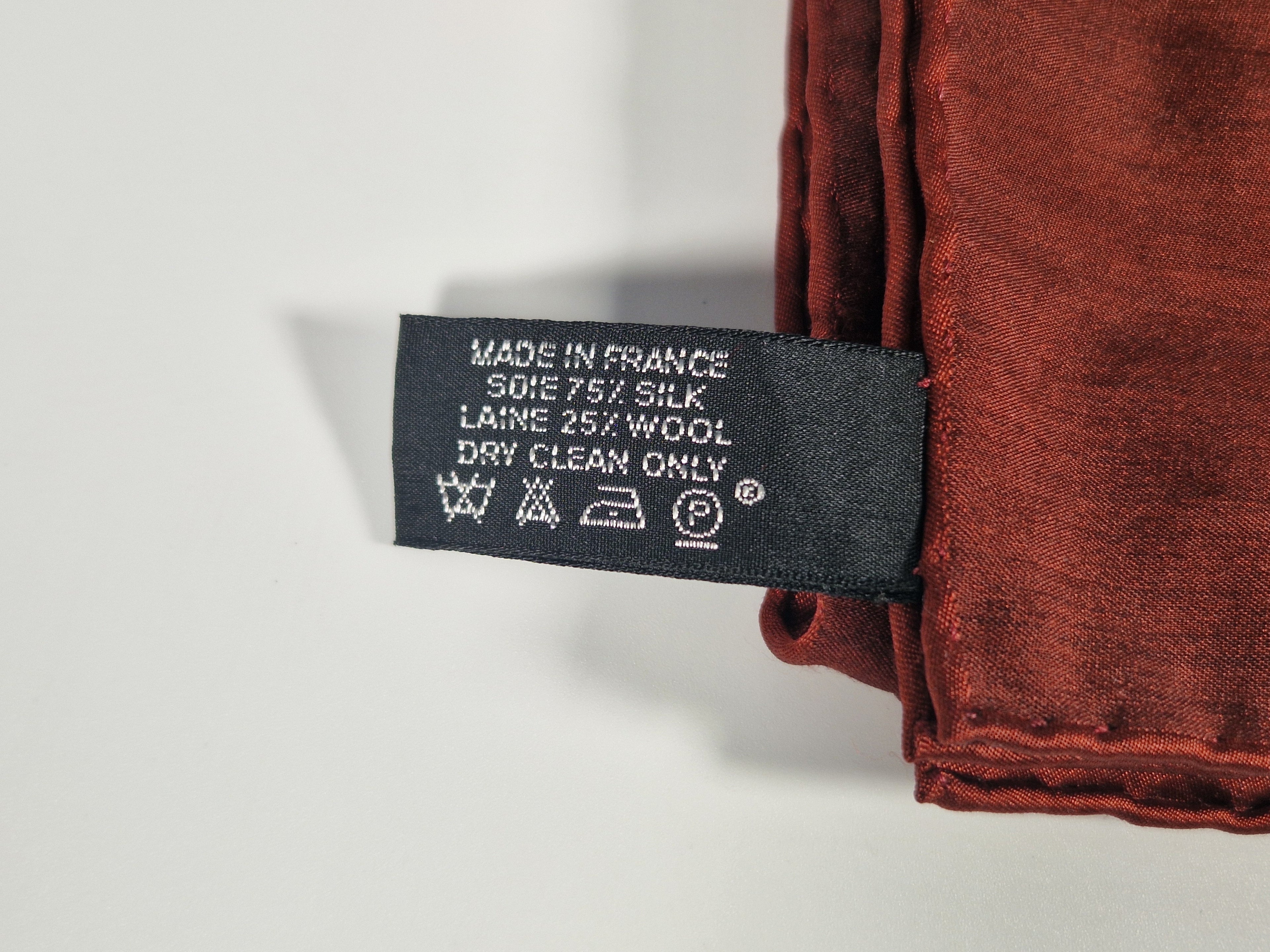 Hermès Faconnee Grand H Stole 75 x 180 cm with box