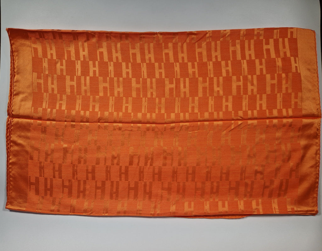 Hermès Faconnee Grand H Stole 75 x 180 cm