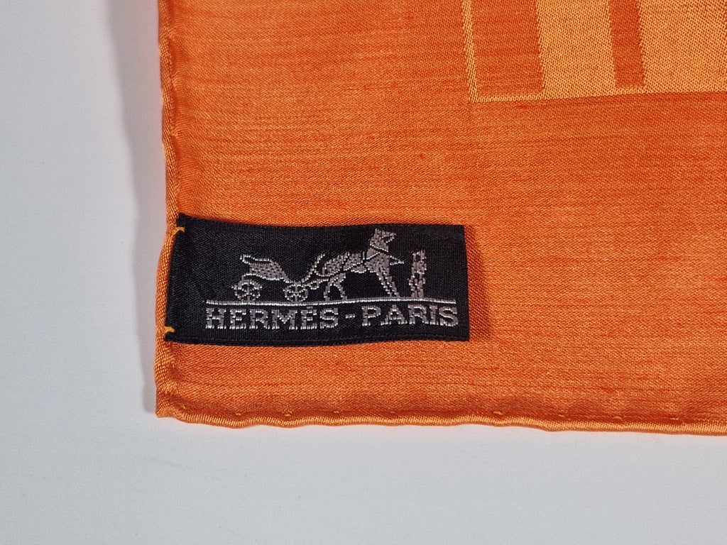 Hermès Faconnee Grand H Stole 75 x 180 cm
