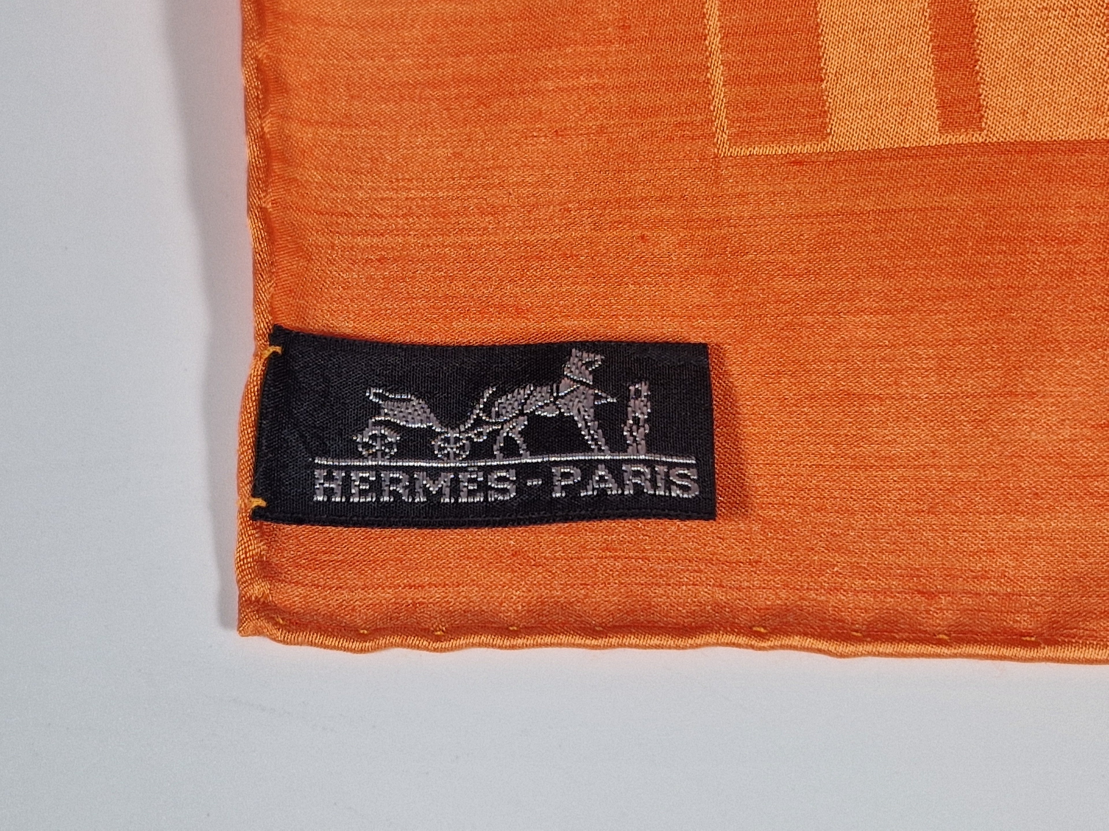 Hermès Faconnee Grand H Stole 75 x 180 cm