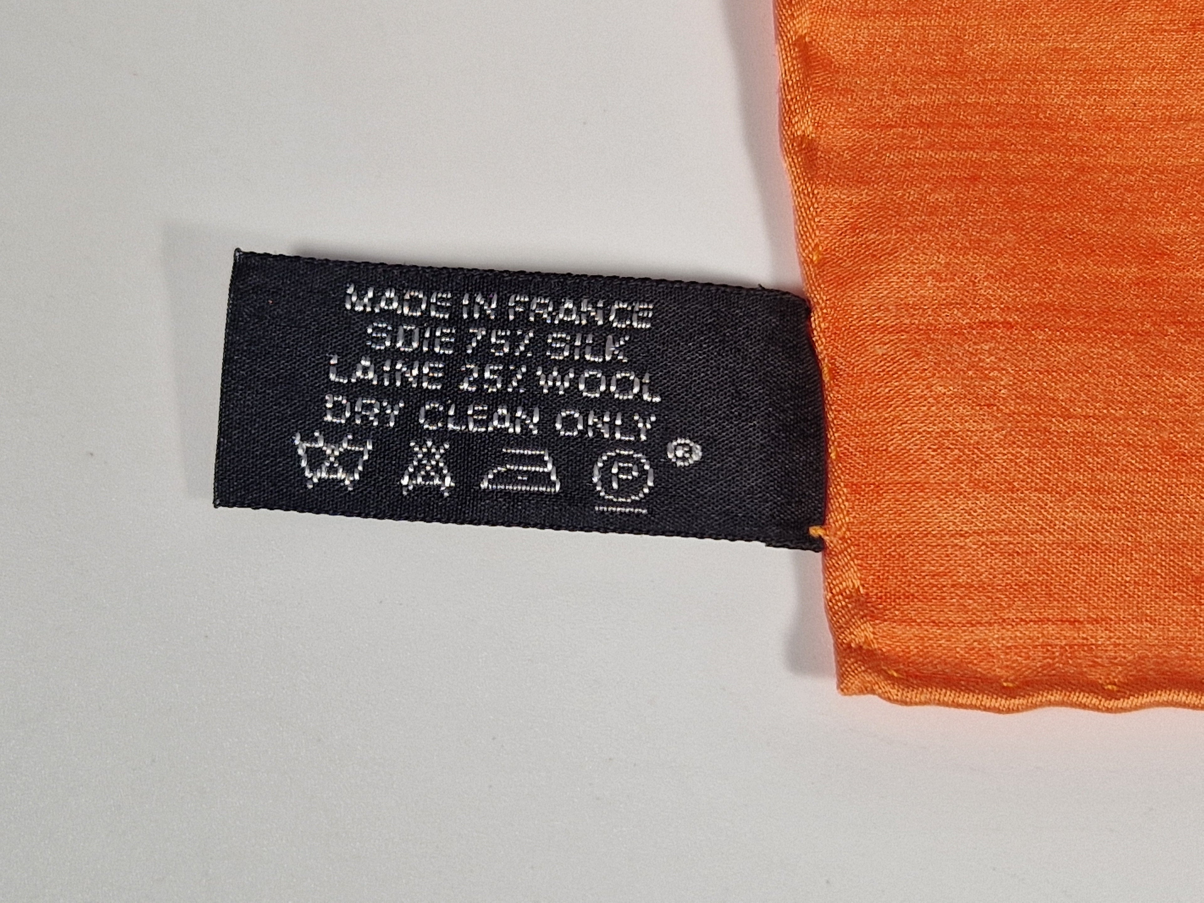 Hermès Faconnee Grand H Stole 75 x 180 cm