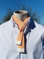 Hermès Silk Scarf Ties Orange/white