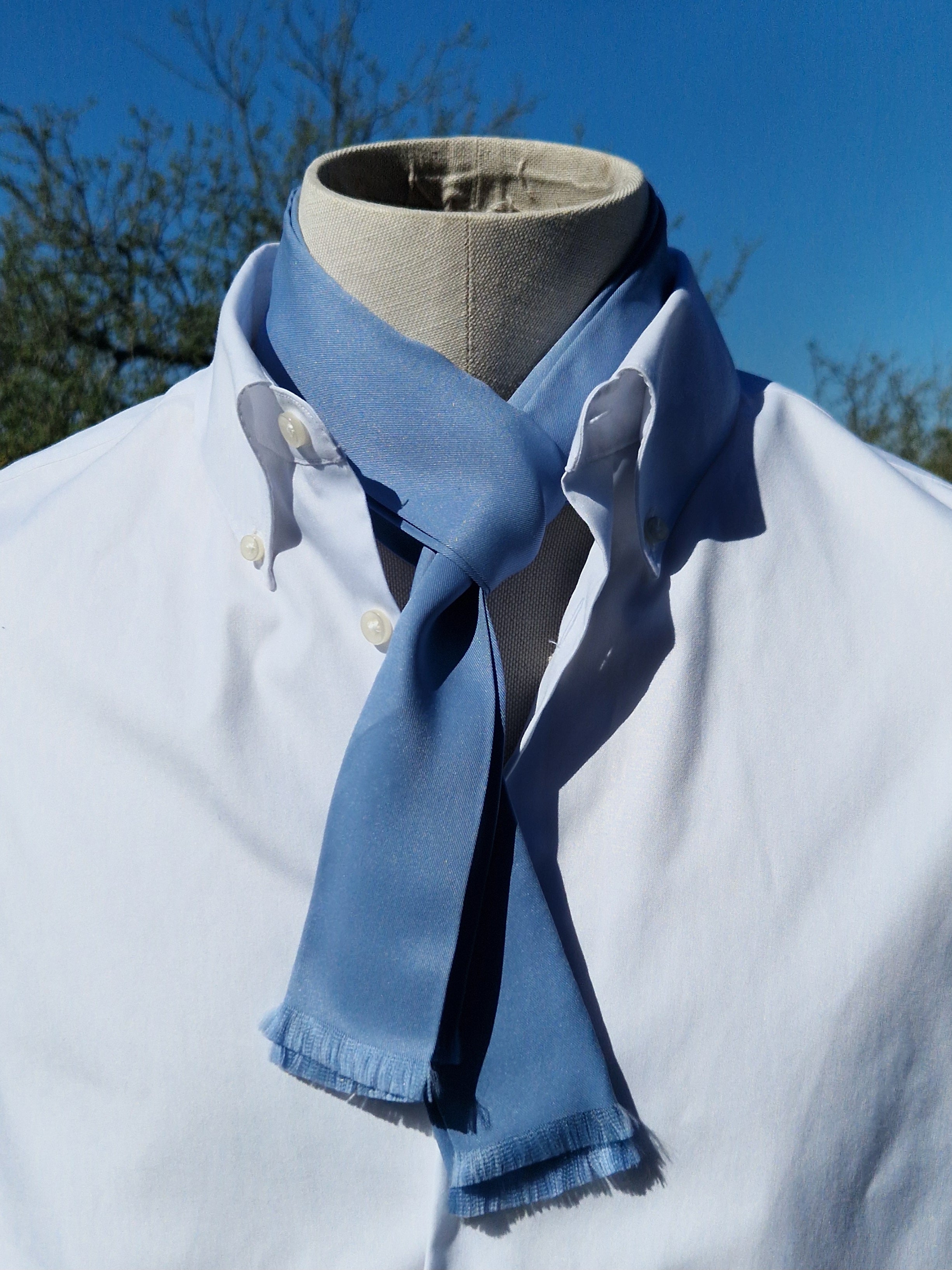 Hermès Silk Scarf Ties blue