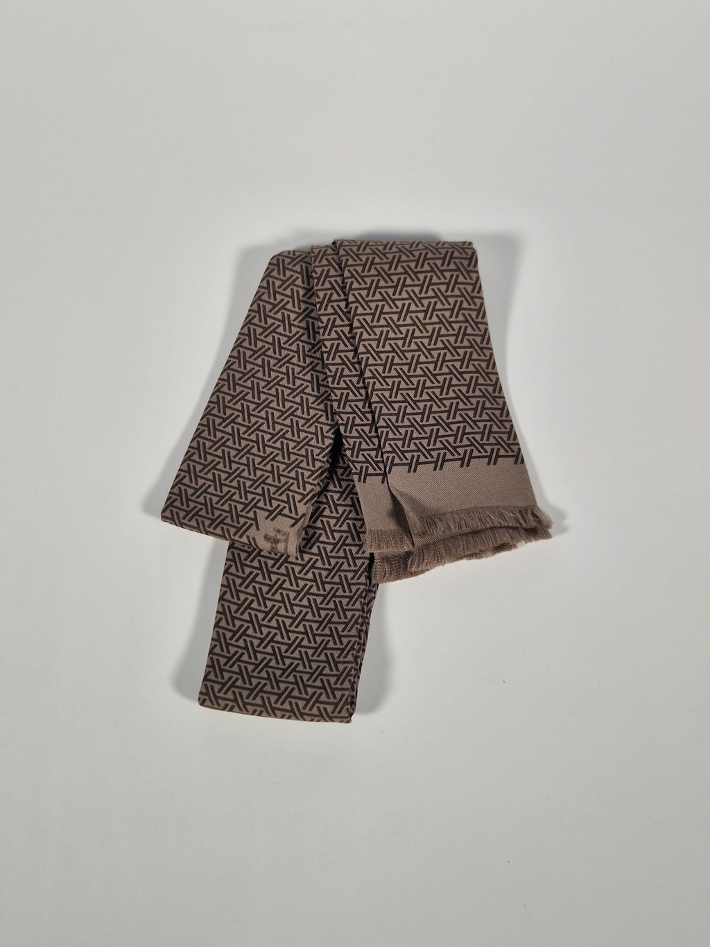 Hermès Silk Scarf Ties brown