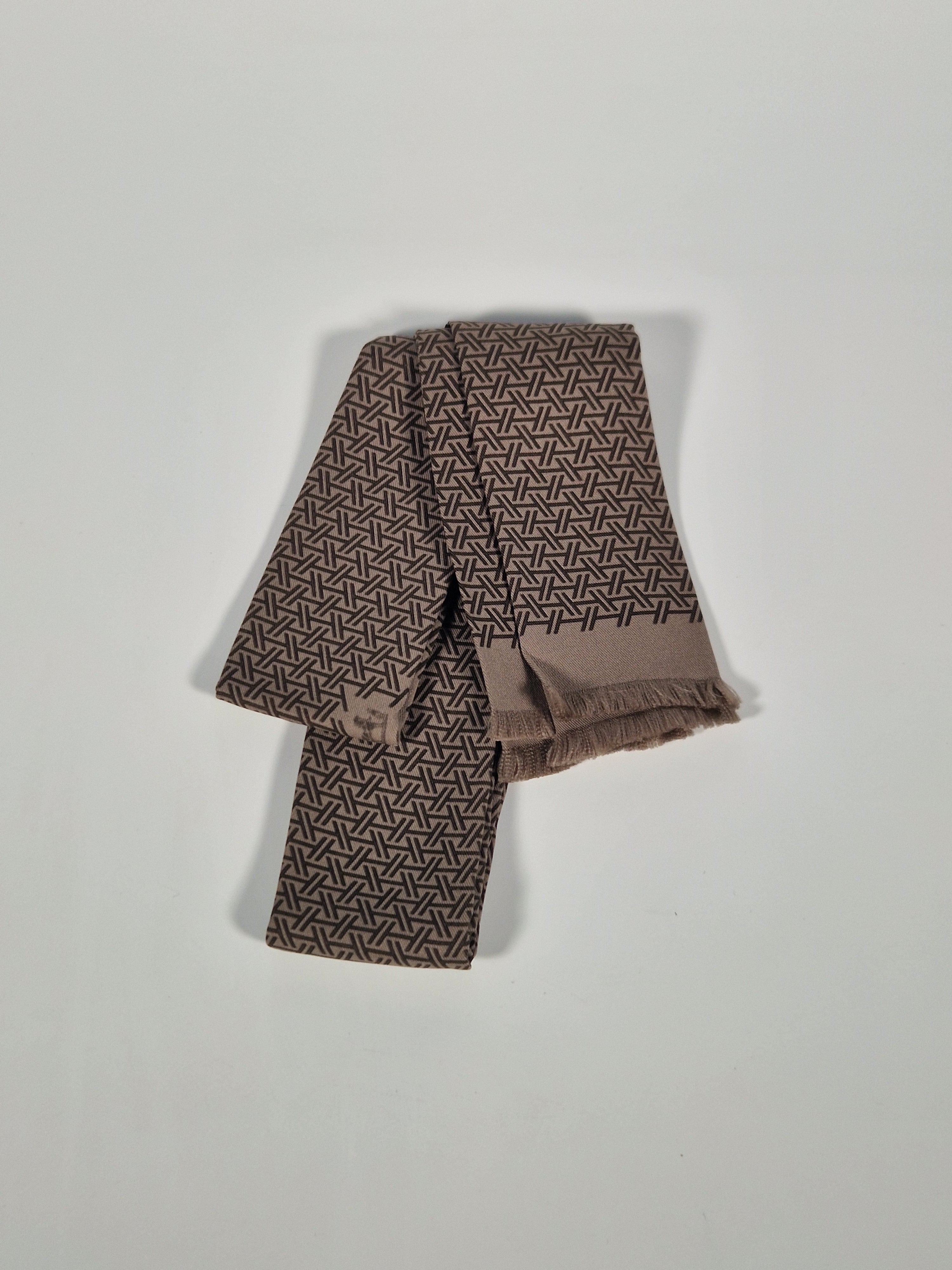 Hermès Silk Scarf Ties brown