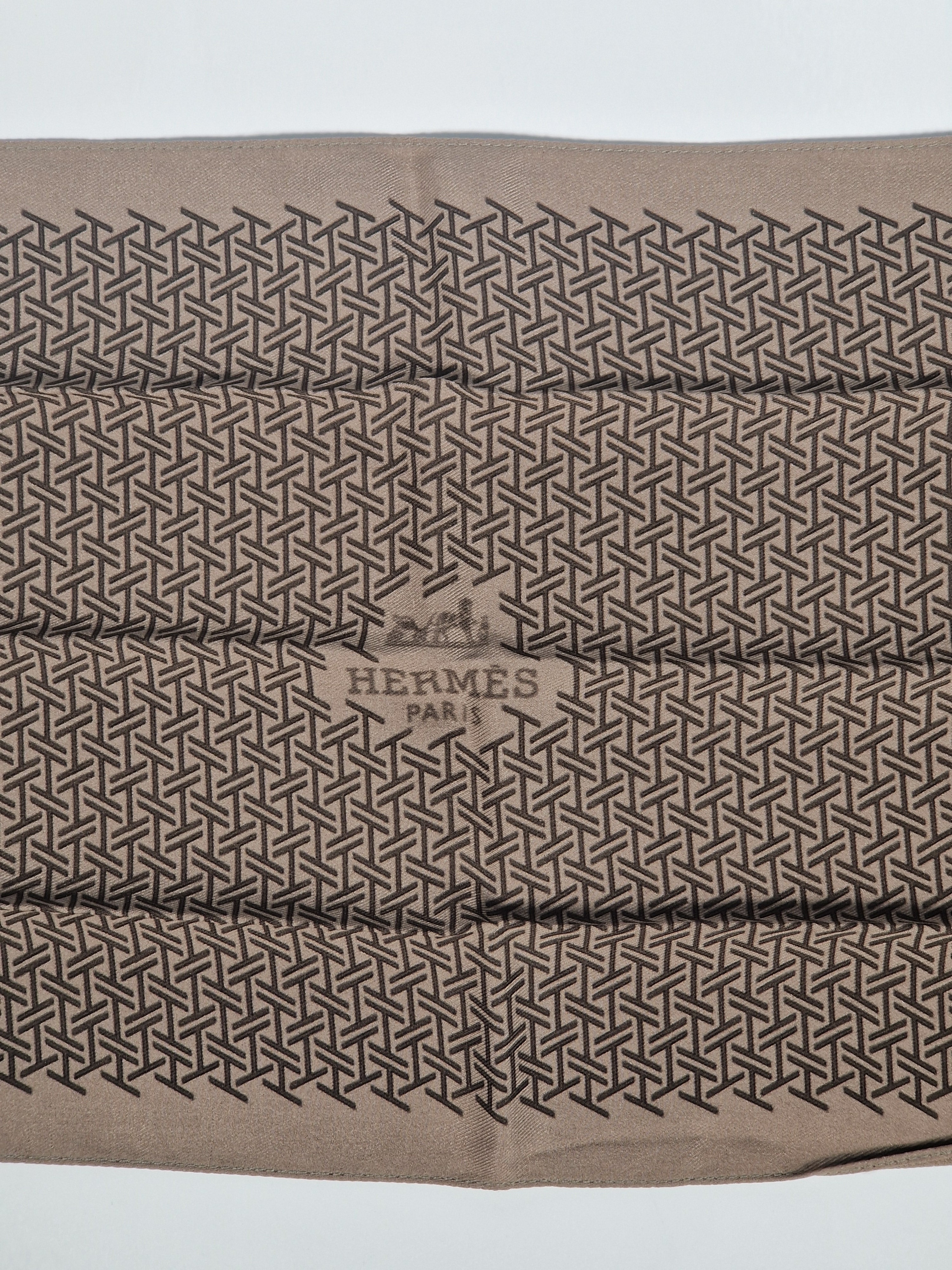 Hermès Silk Scarf Ties brown
