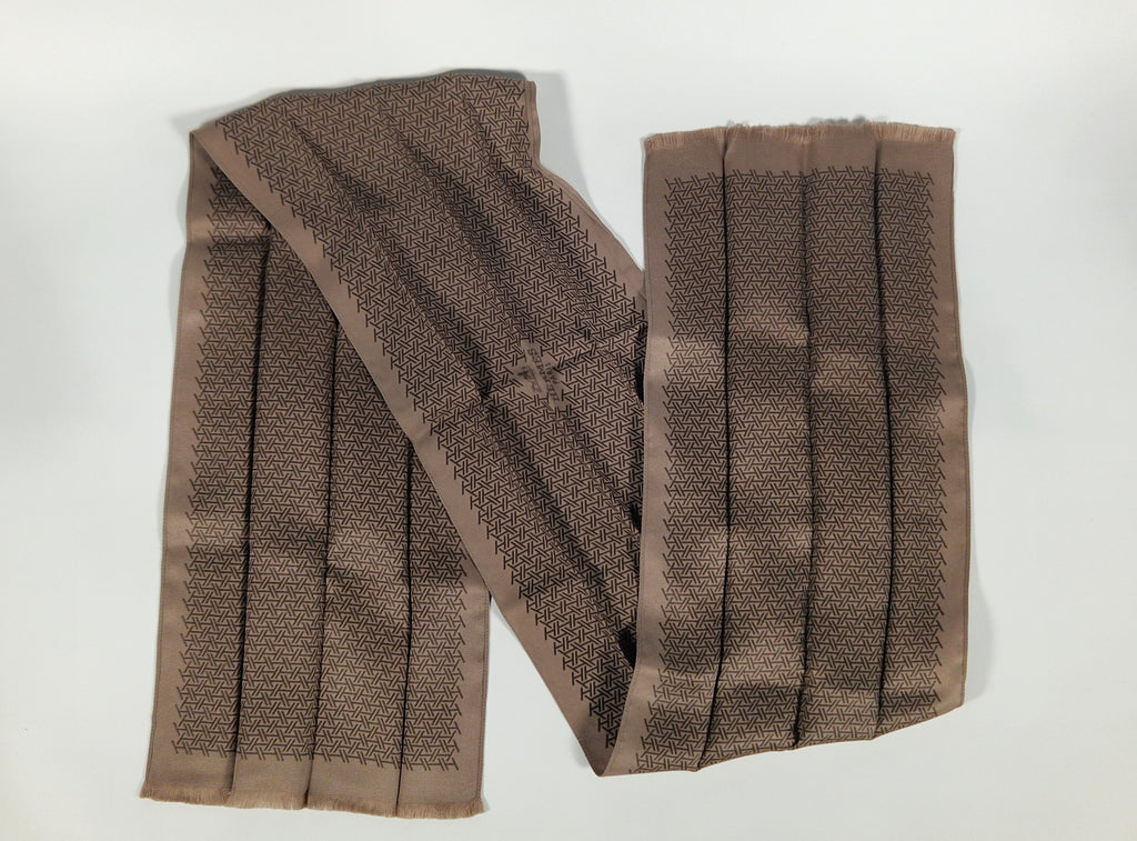 Hermès Silk Scarf Ties brown