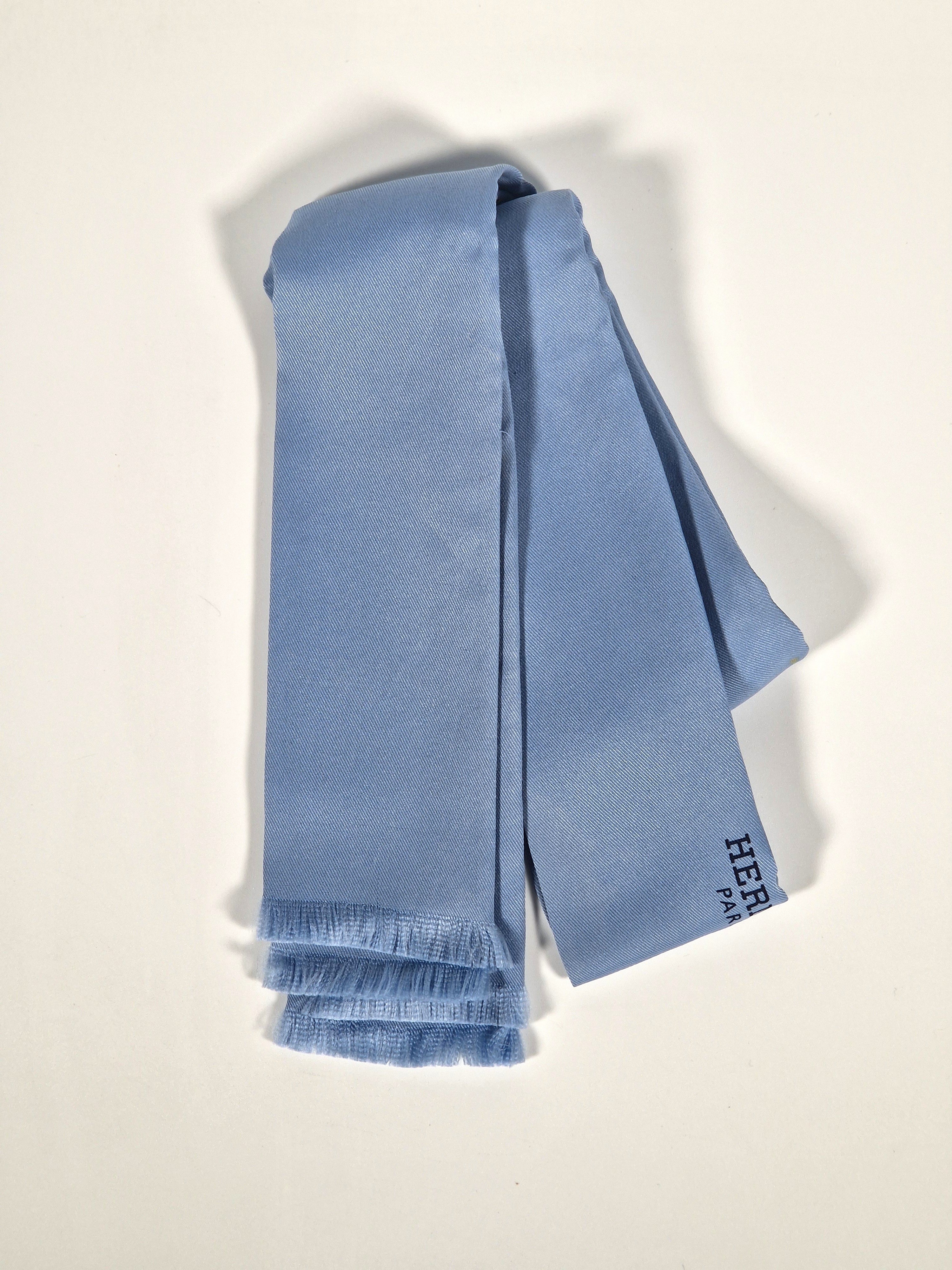 Hermès Silk Scarf Ties blue