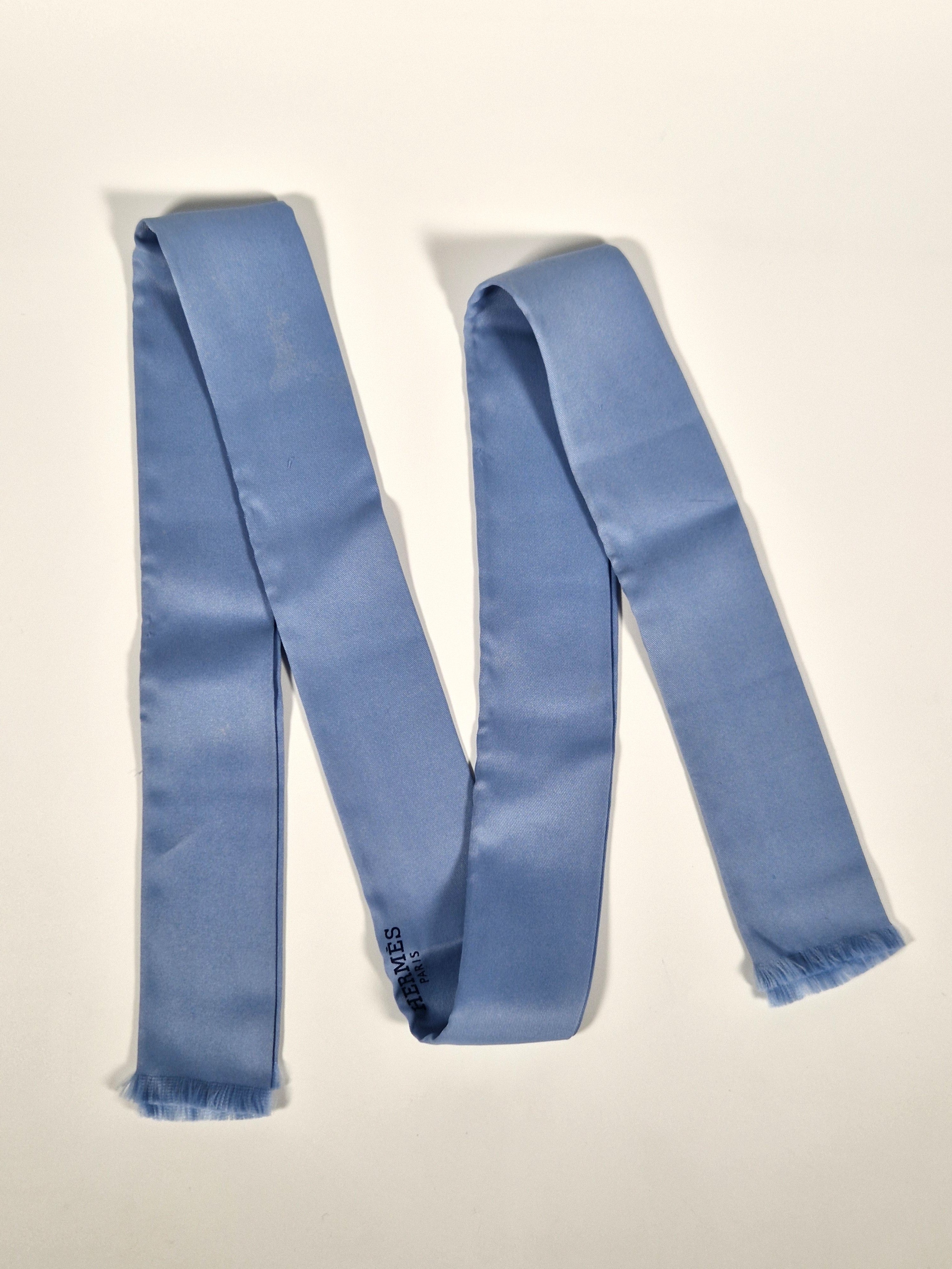 Hermès Silk Scarf Ties blue