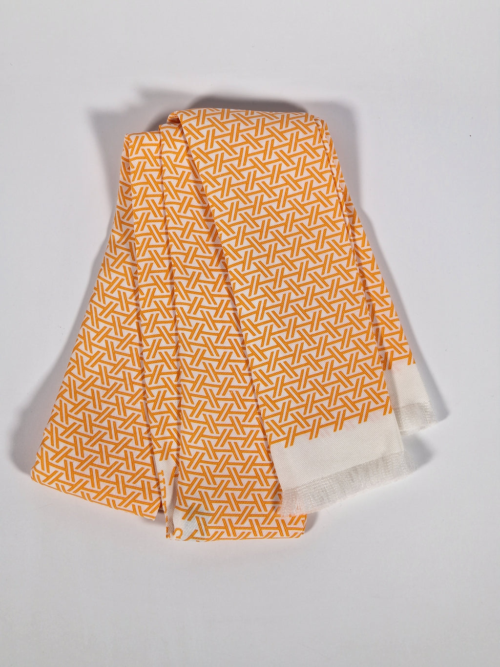 Hermès Silk Scarf Ties Orange/white