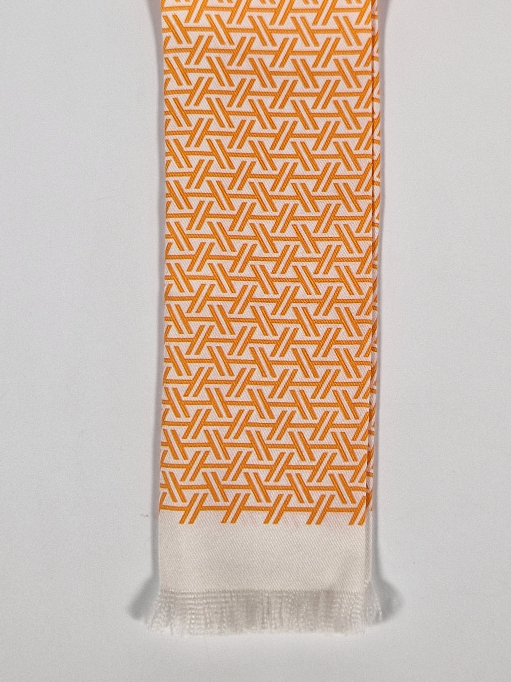 Hermès Silk Scarf Ties Orange/white