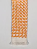 Hermès Silk Scarf Ties Orange/white