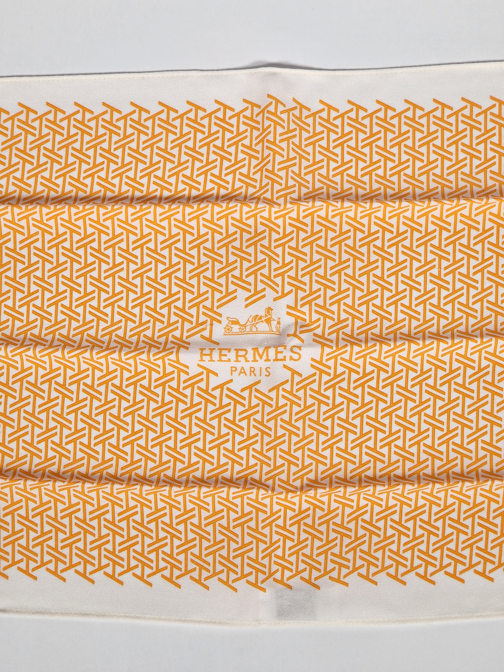 Hermès Silk Scarf Ties Orange/white