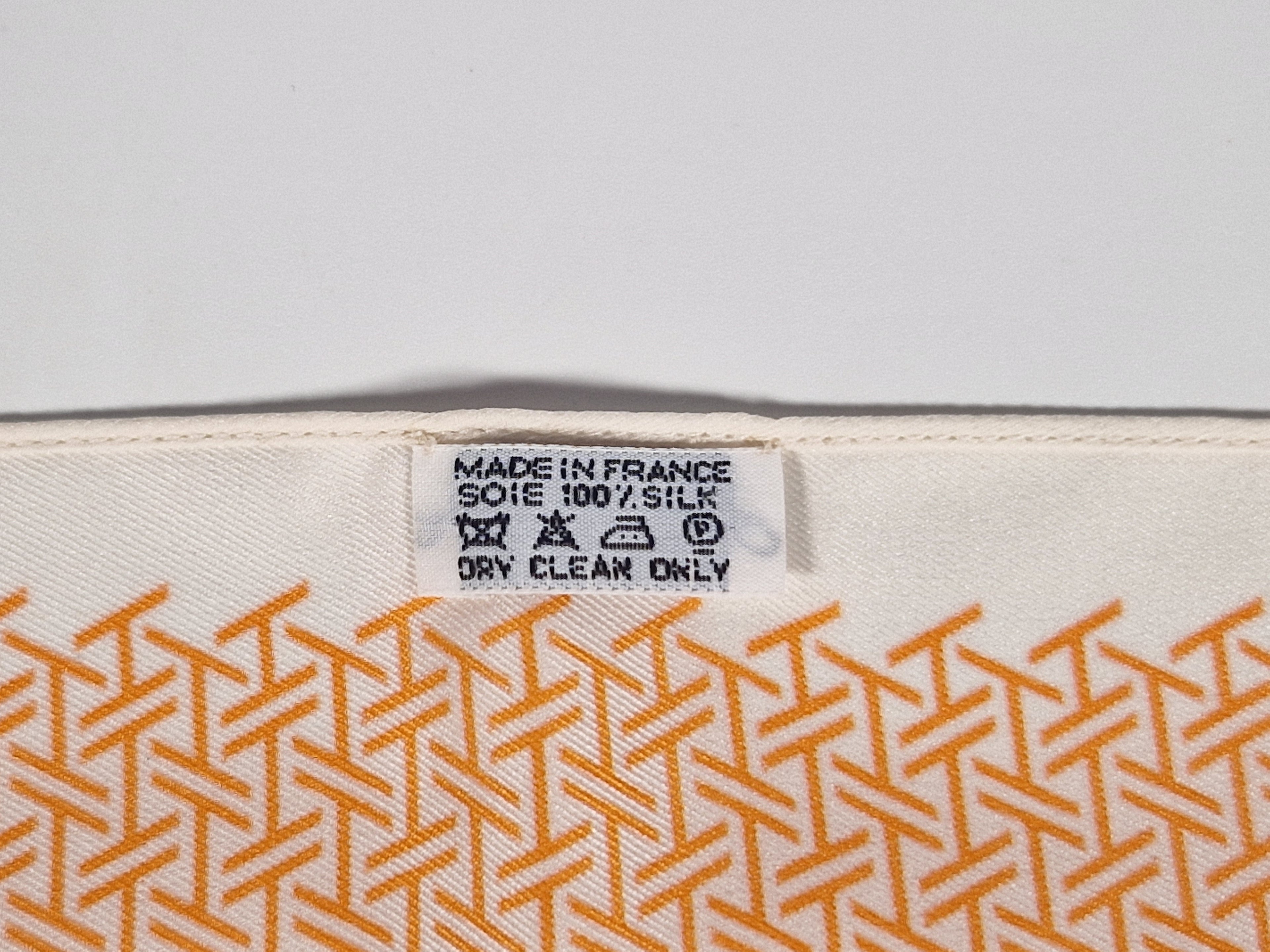 Hermès Silk Scarf Ties Orange/white