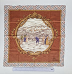 Vintage Burberrys cotton handkerchief.  "Golf in the old times"