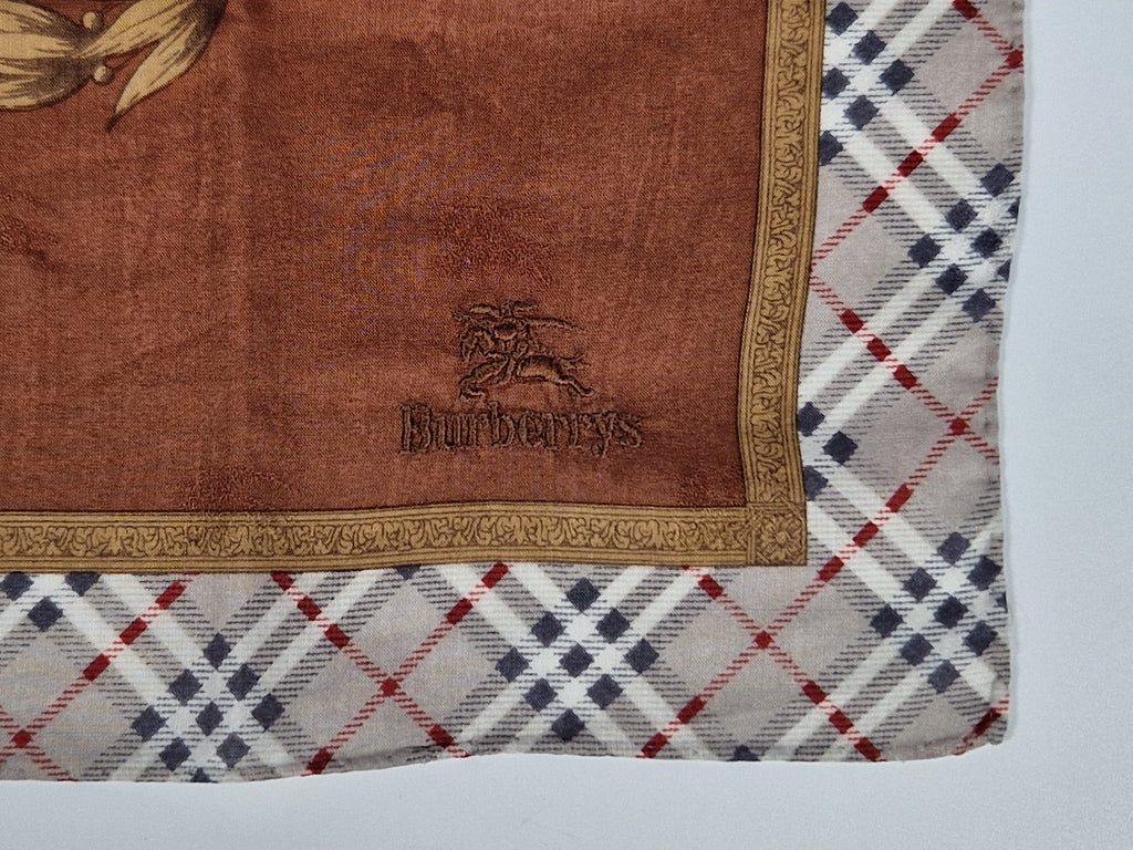 Vintage Burberrys cotton handkerchief.  "Golf in the old times"