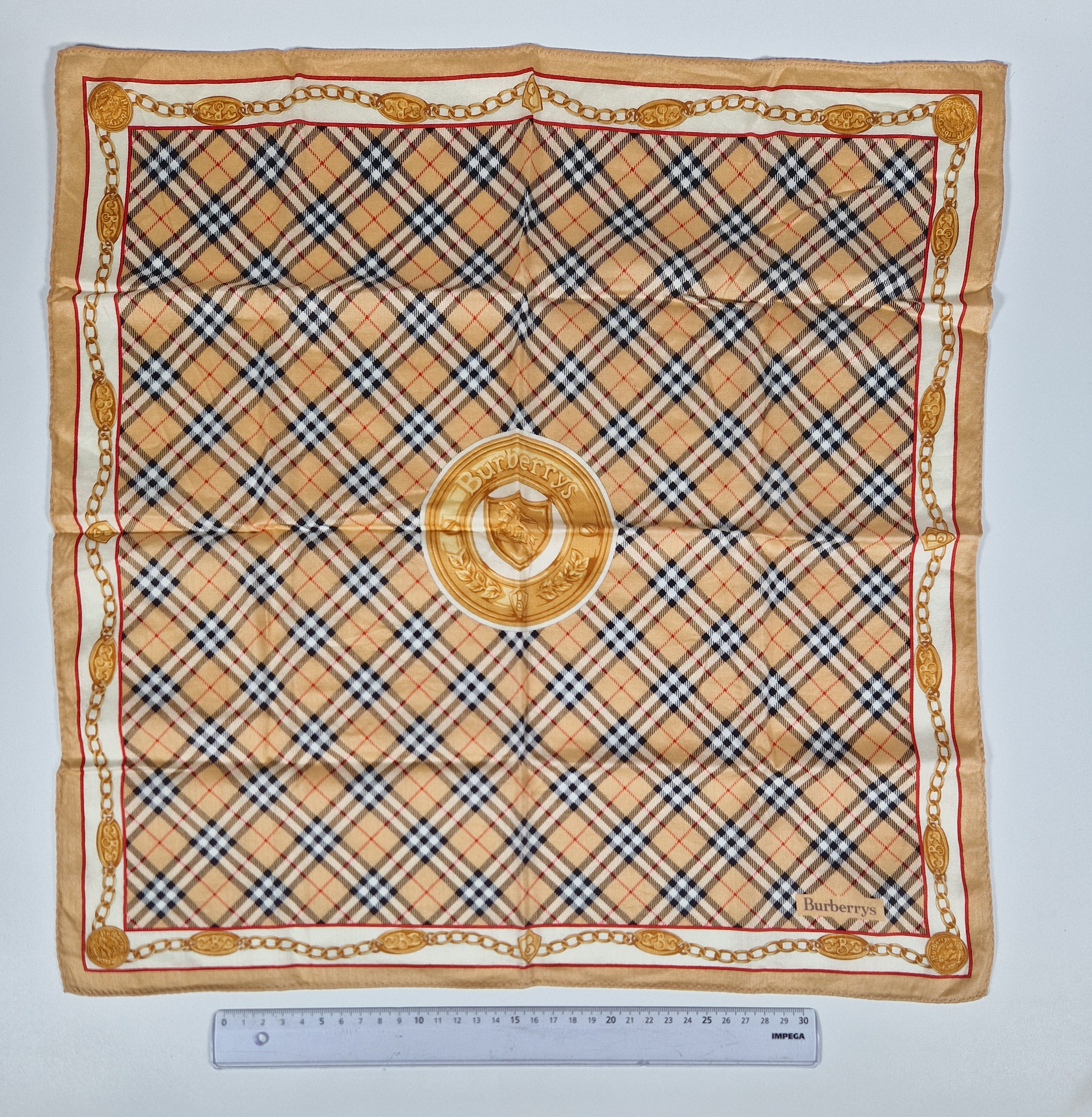 Vintage Burberrys cotton handkerchief.