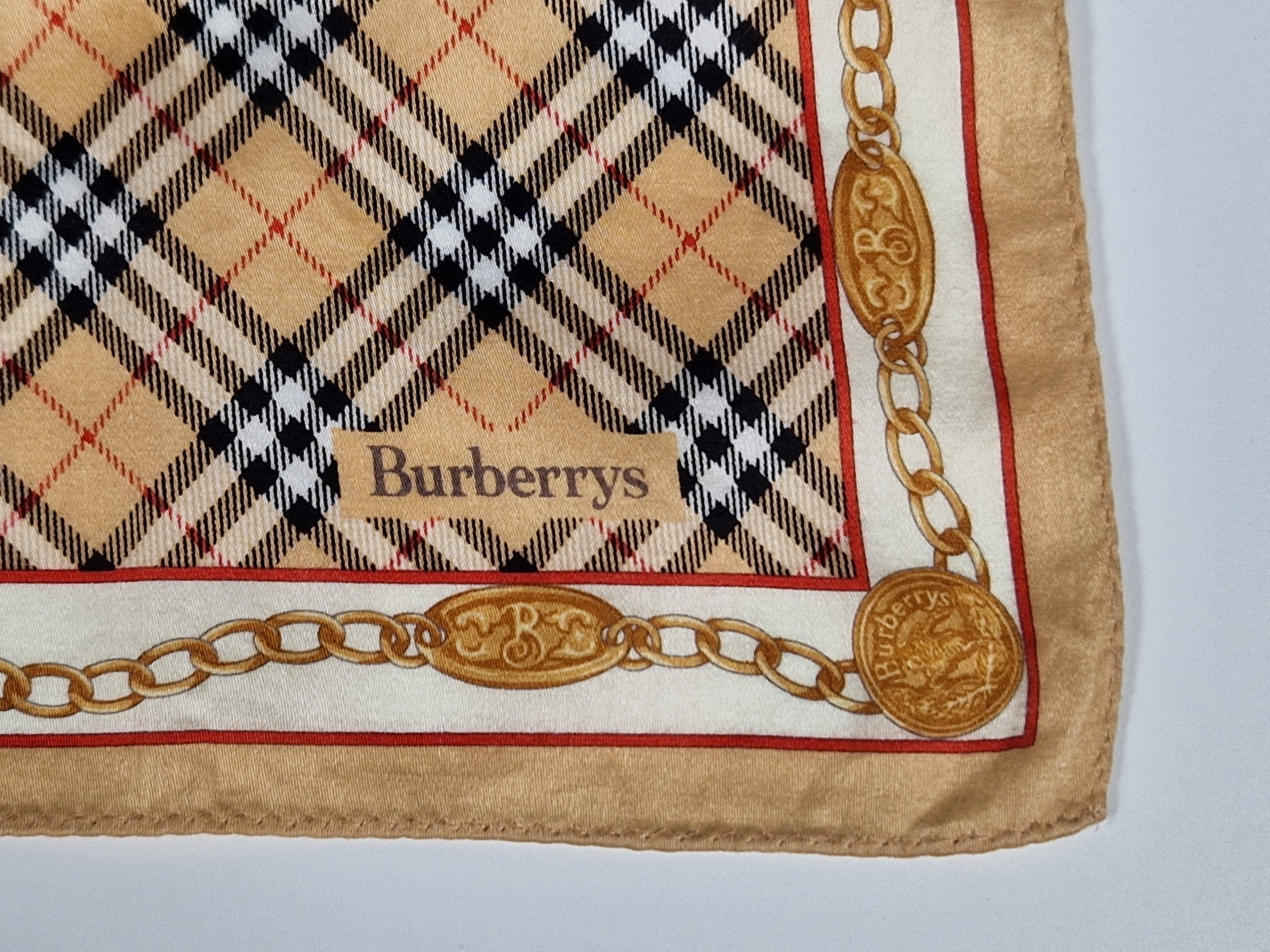 Vintage Burberrys cotton handkerchief.