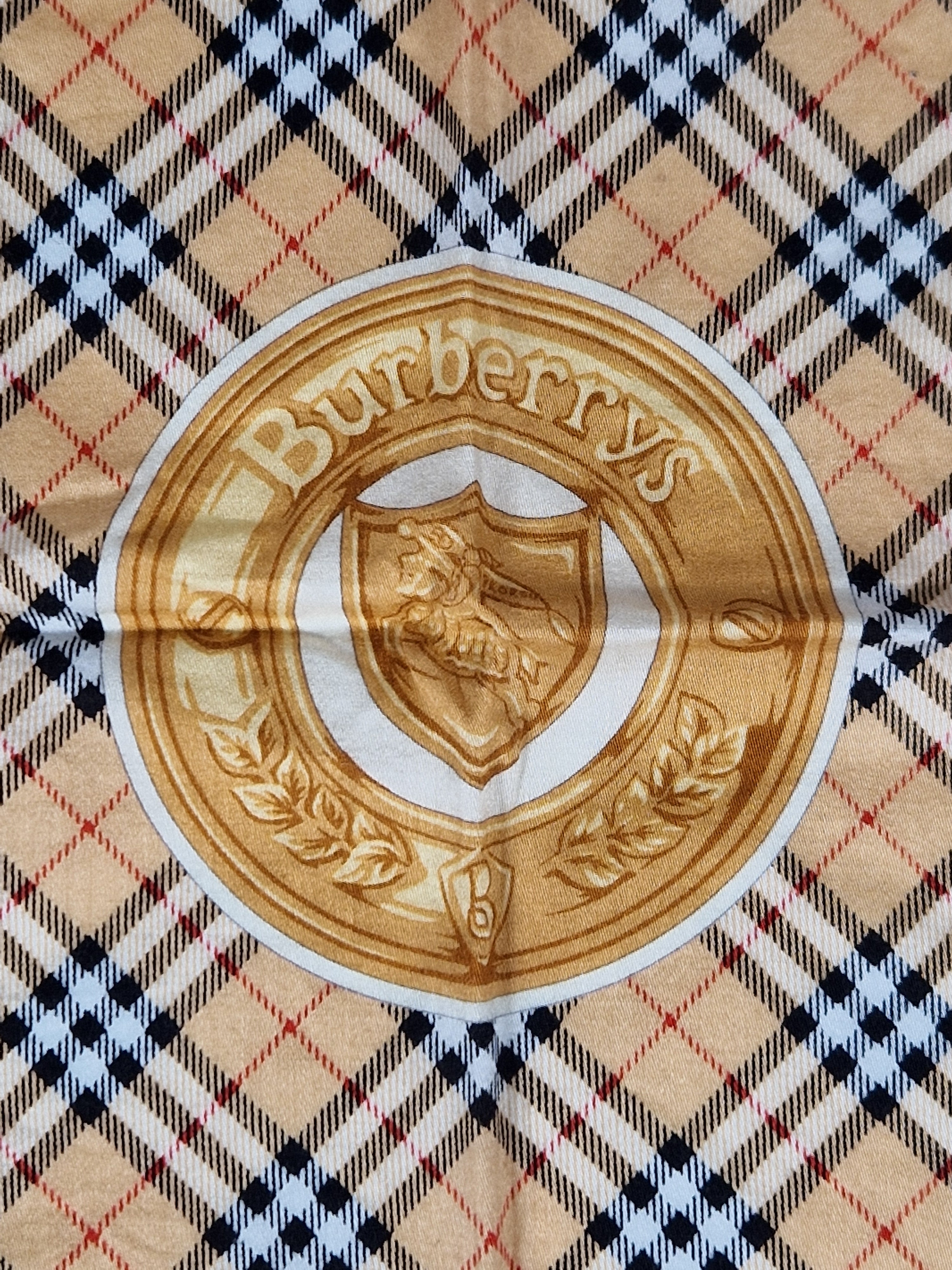 Vintage Burberrys cotton handkerchief.