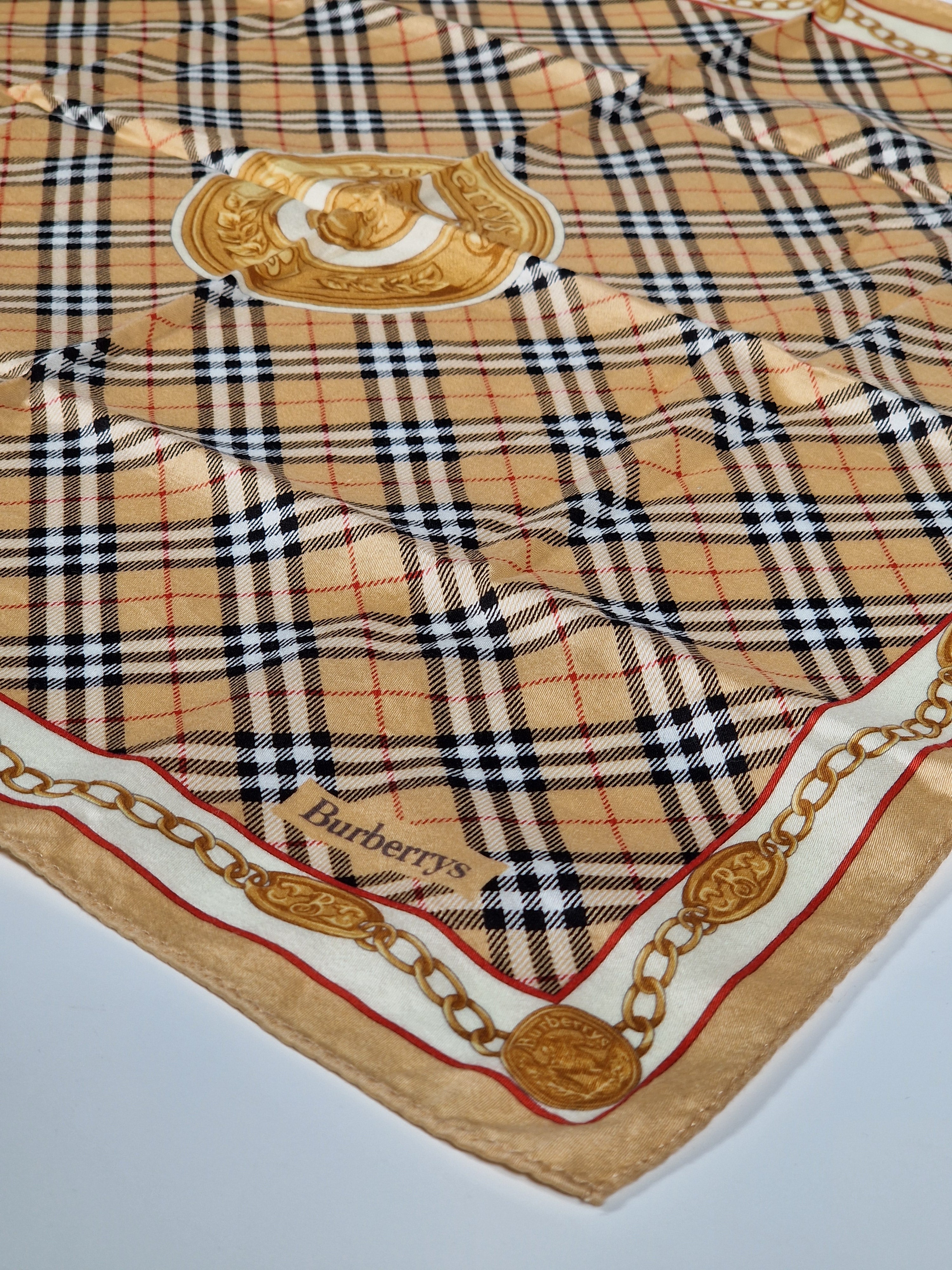 Vintage Burberrys cotton handkerchief.