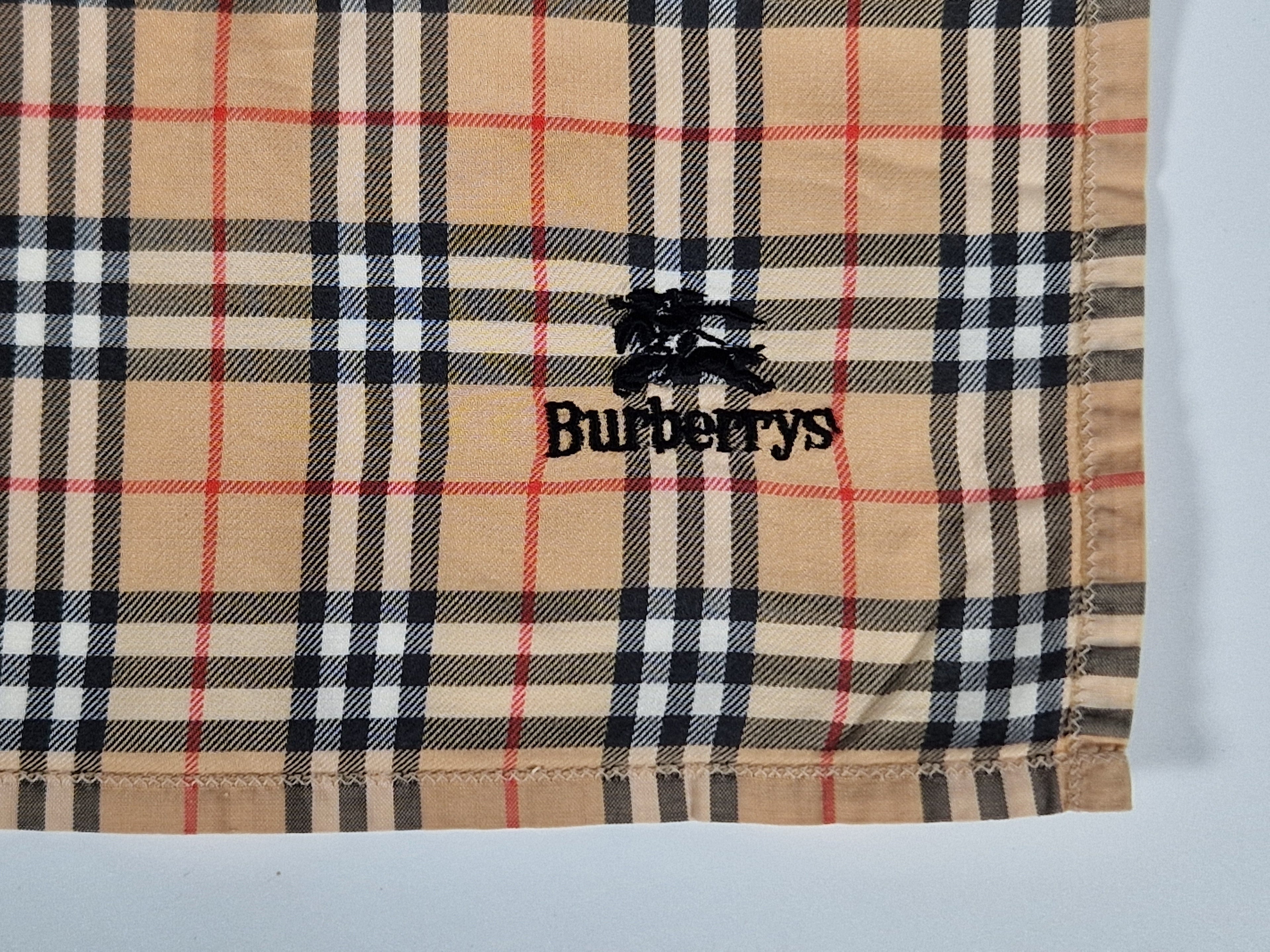 Vintage Burberrys cotton handkerchief.