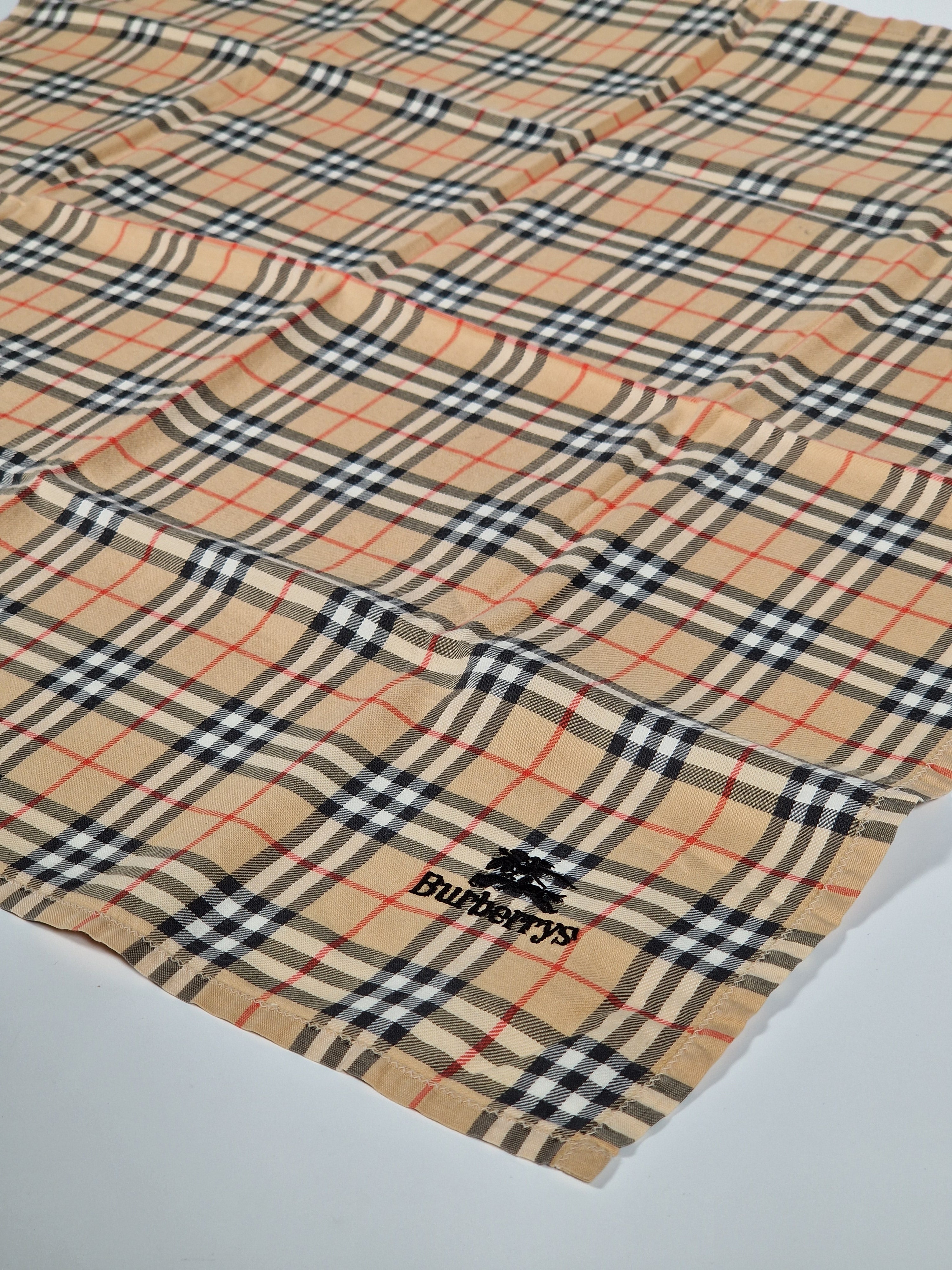 Vintage Burberrys cotton handkerchief.