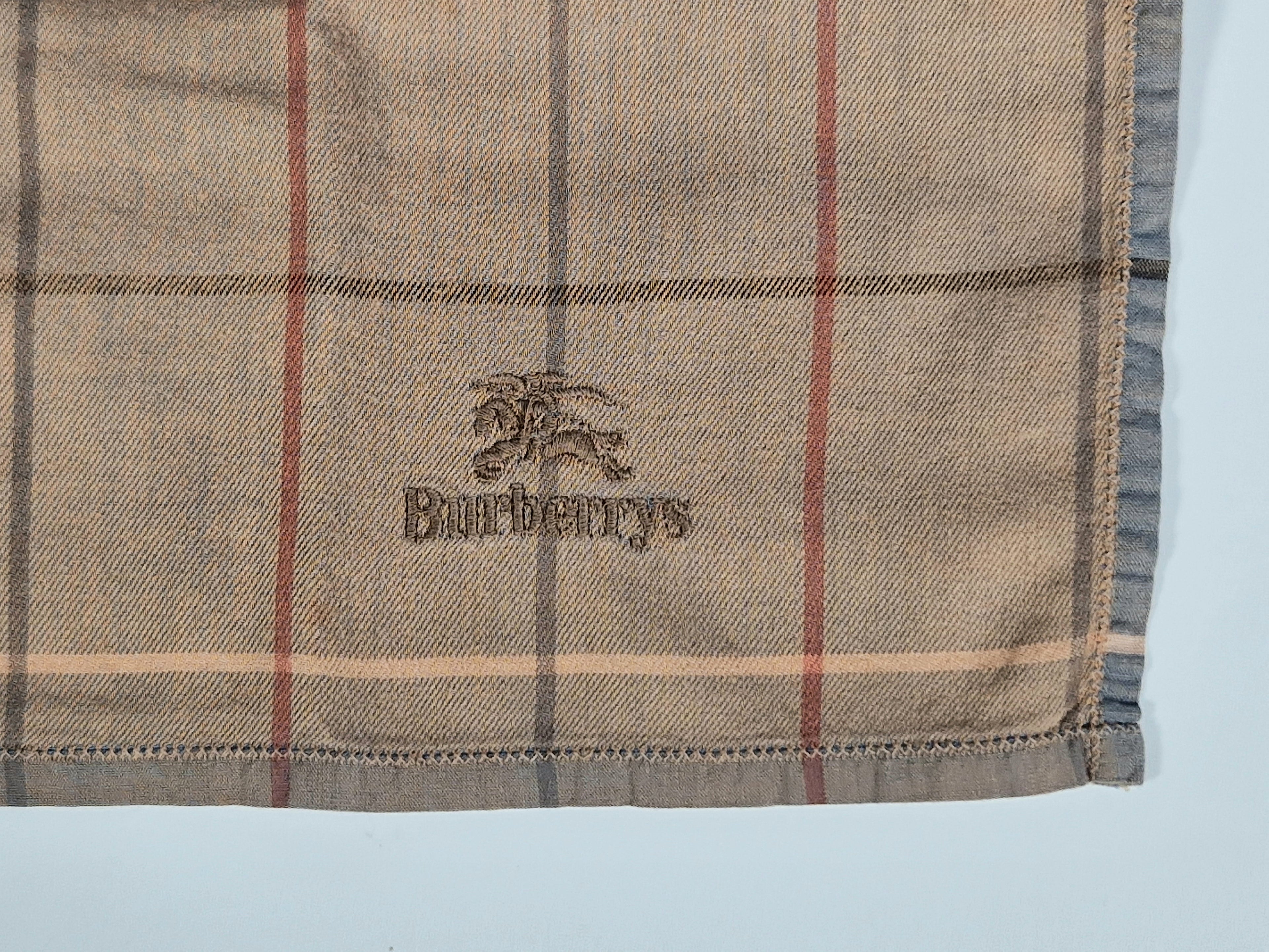 Vintage Burberrys cotton handkerchief.