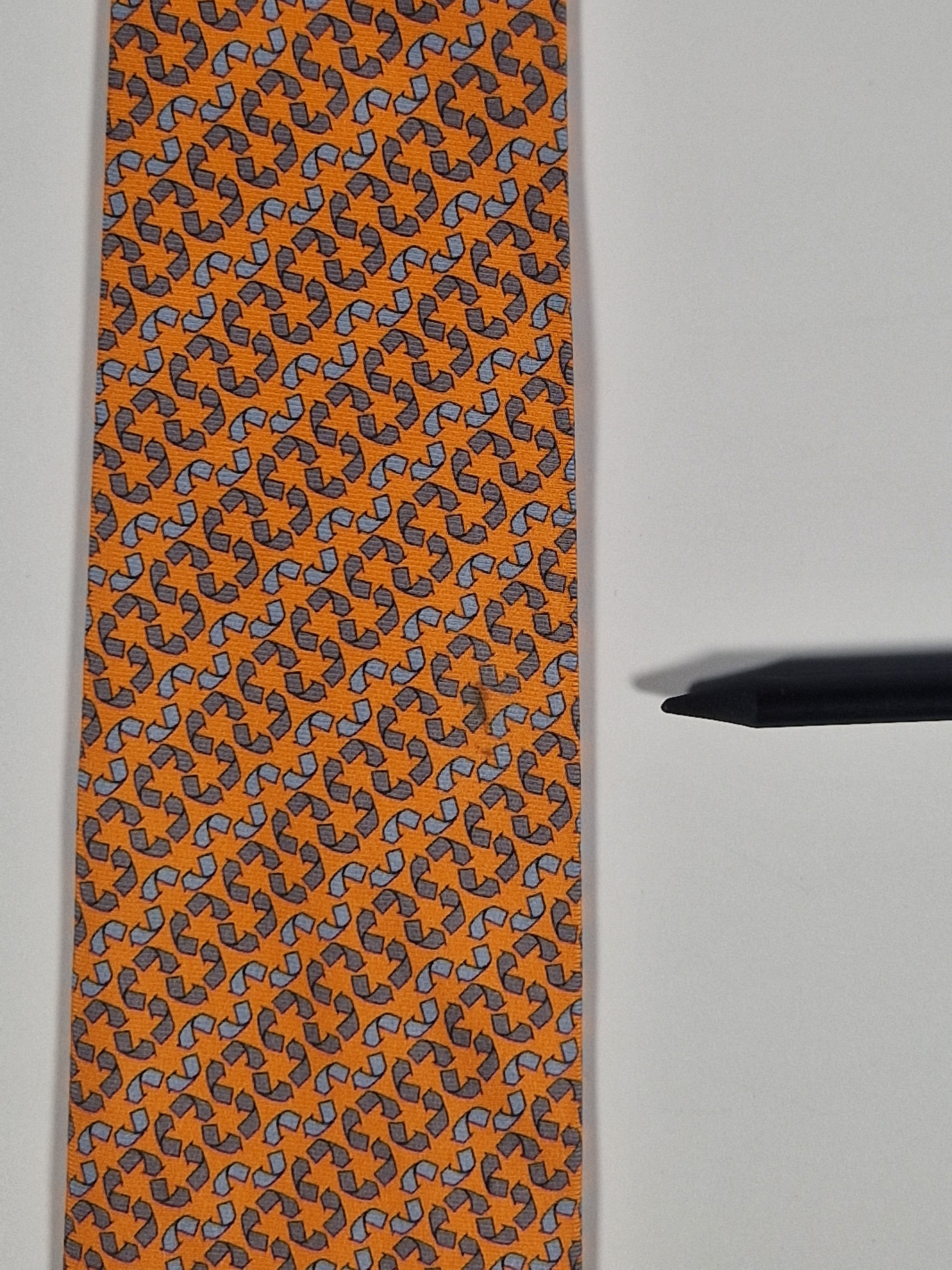 Hermés 645668 EA tie "Recycling"