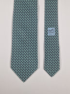 Hermès silk tie Green H pattern 605719 PA
