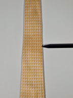 Hermès silk tie yellow geometrical pattern Hermès 758976 T