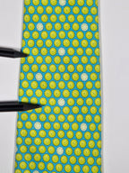 Hermés silk tie blue with lime fruit 5300 TA