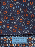 Hermès silk tie blue equestrian pattern Hermès 6338 HA tie blue