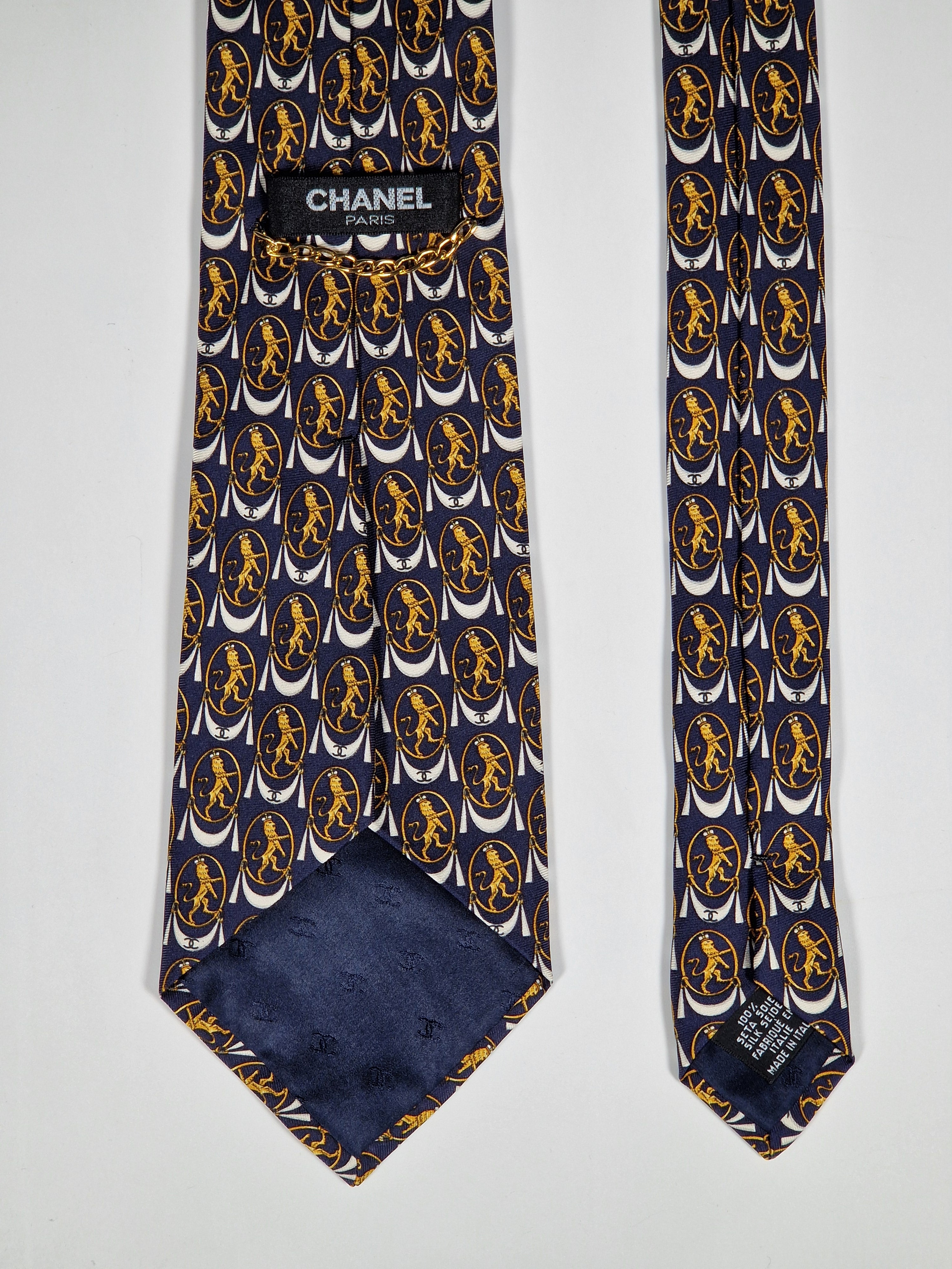 Chanel silk tie