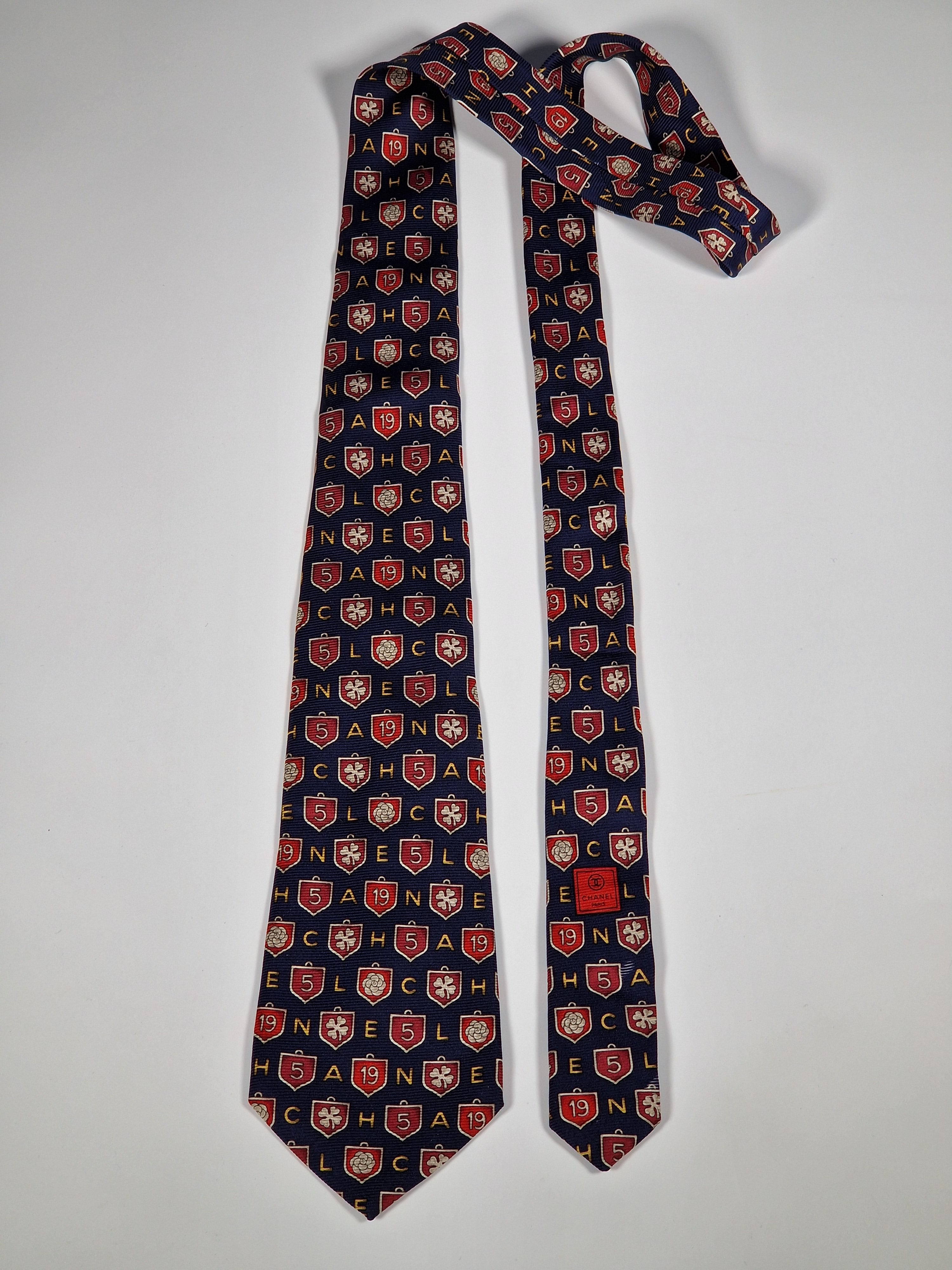 Chanel silk tie