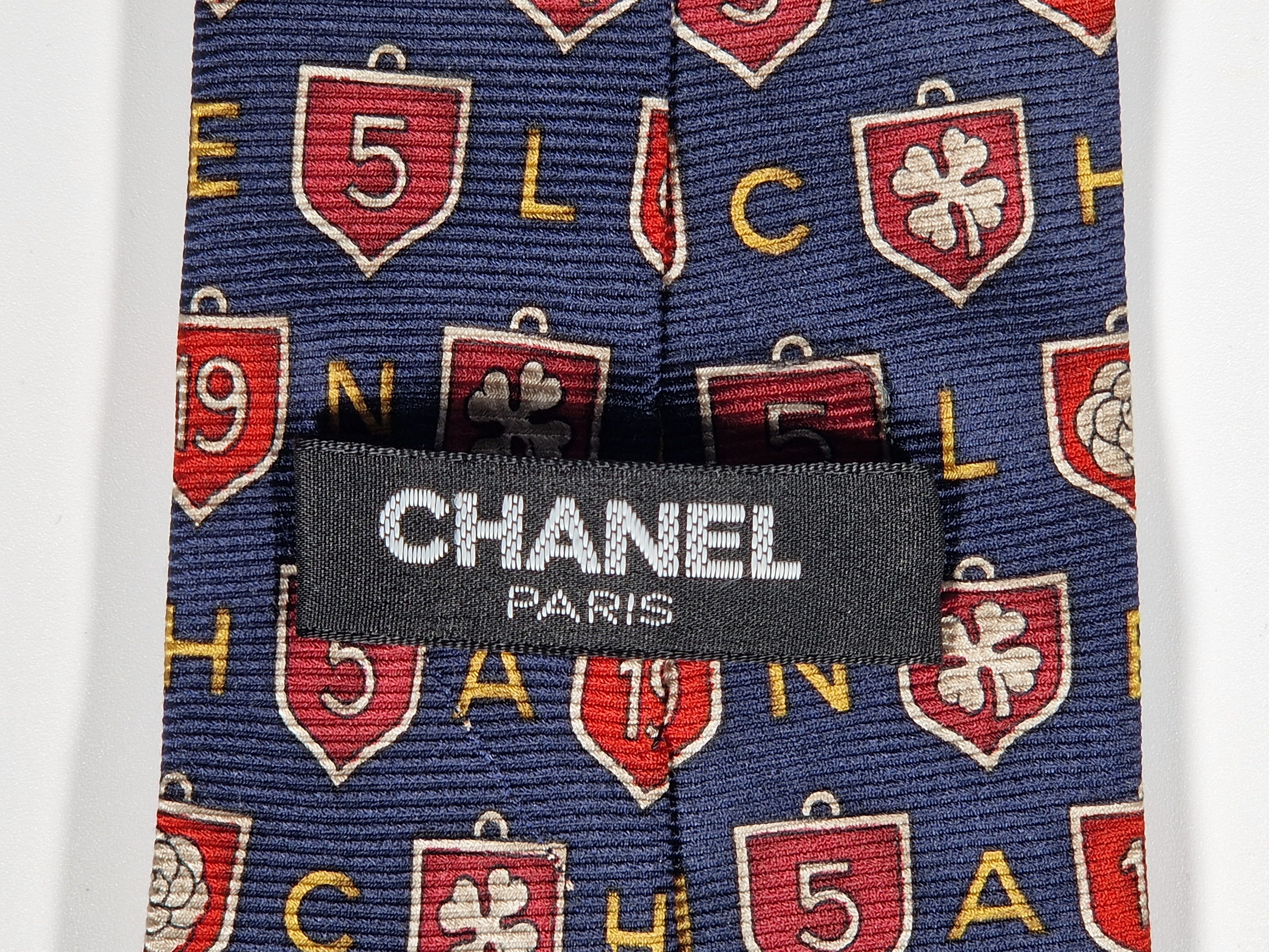 Chanel silk tie