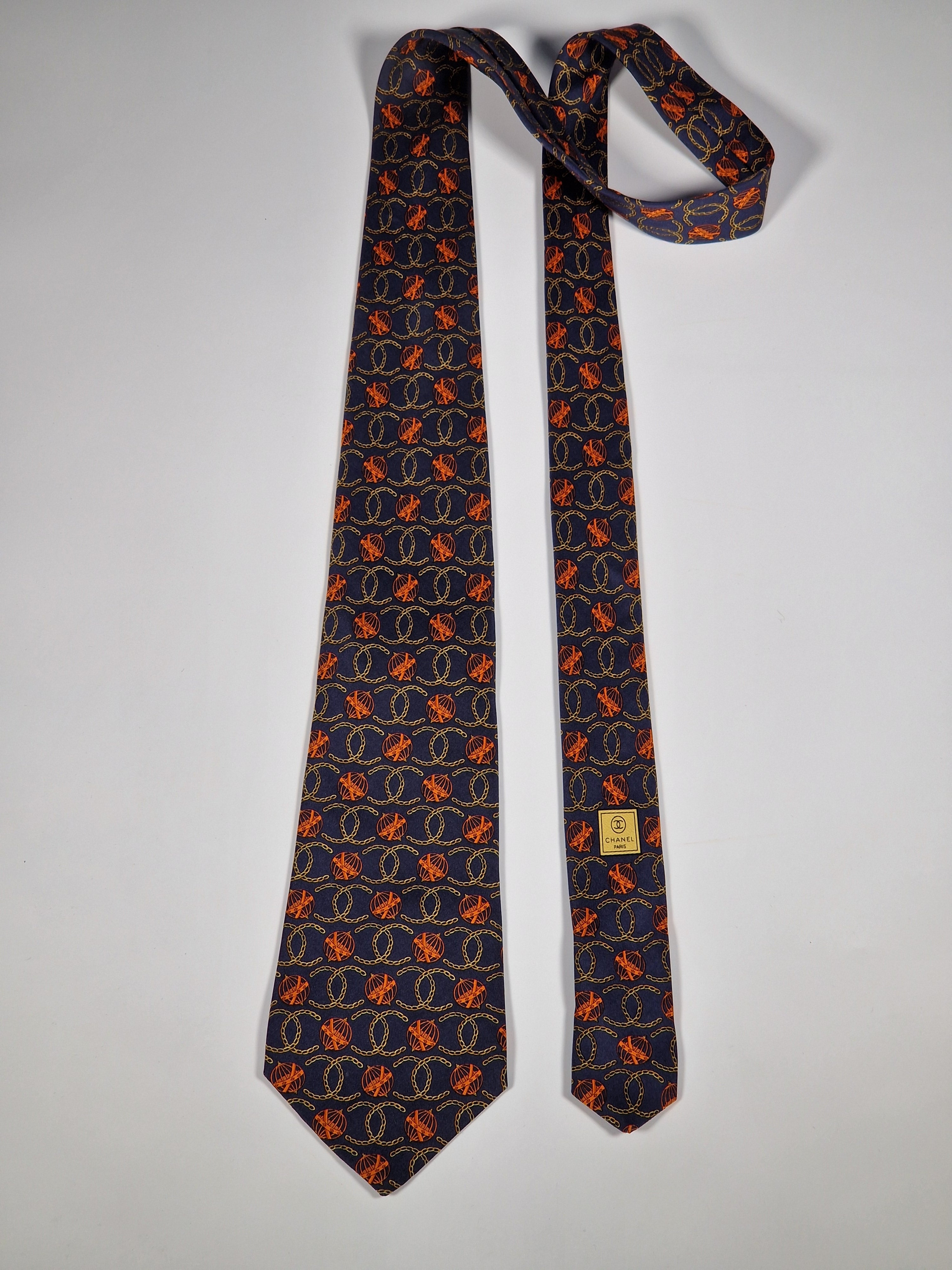 Chanel silk tie
