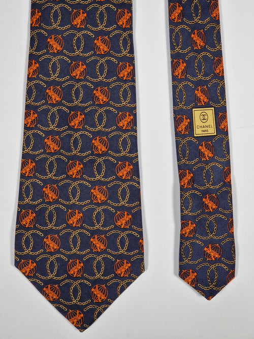 Chanel silk tie