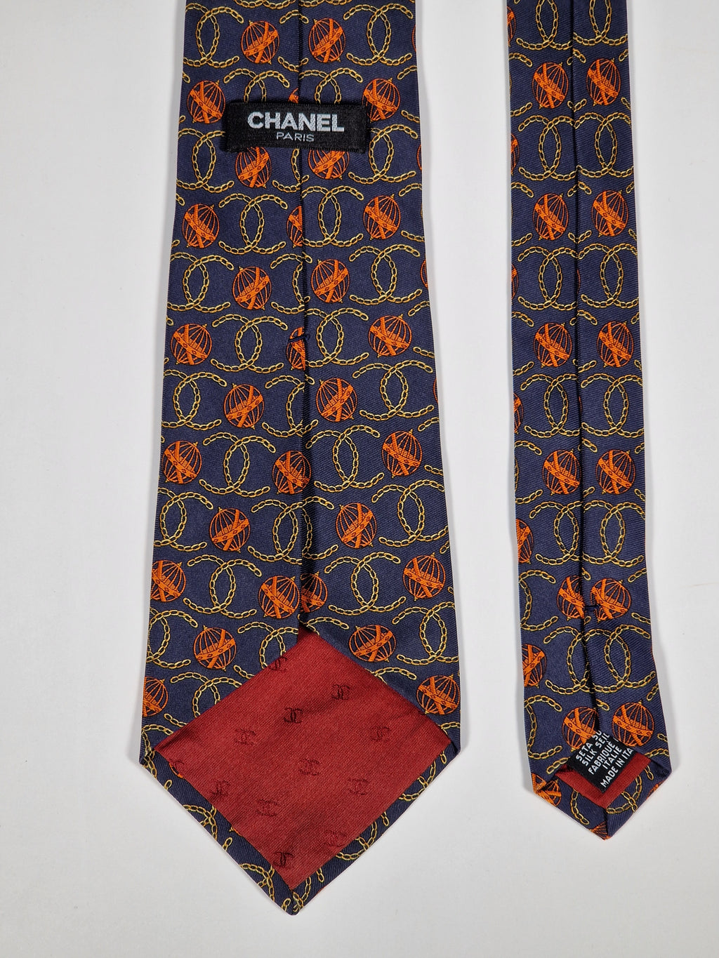 Chanel silk tie