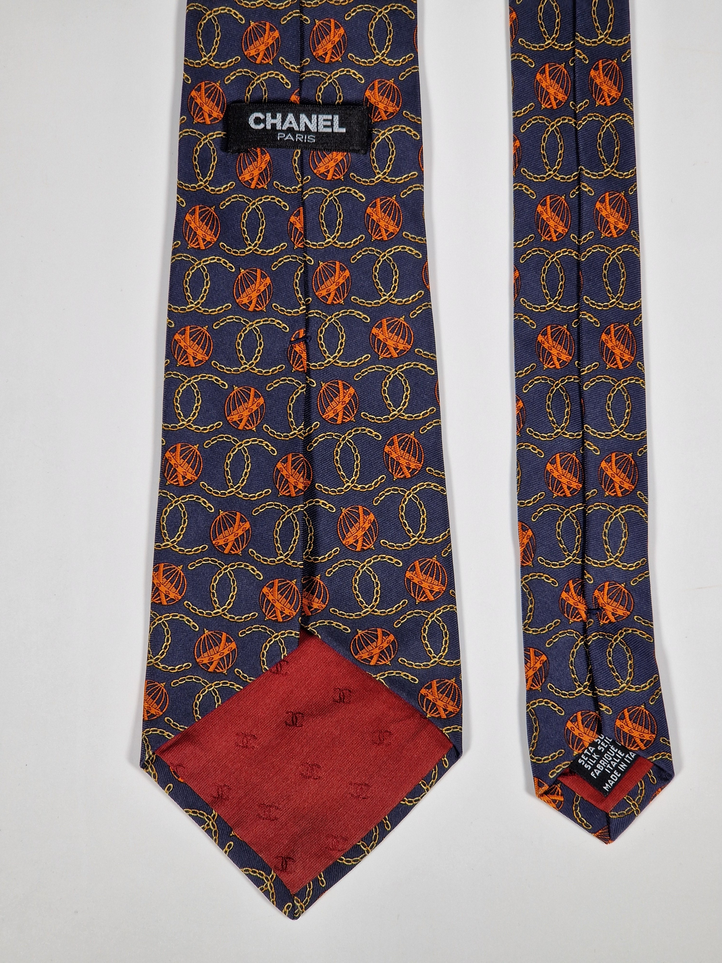 Chanel silk tie