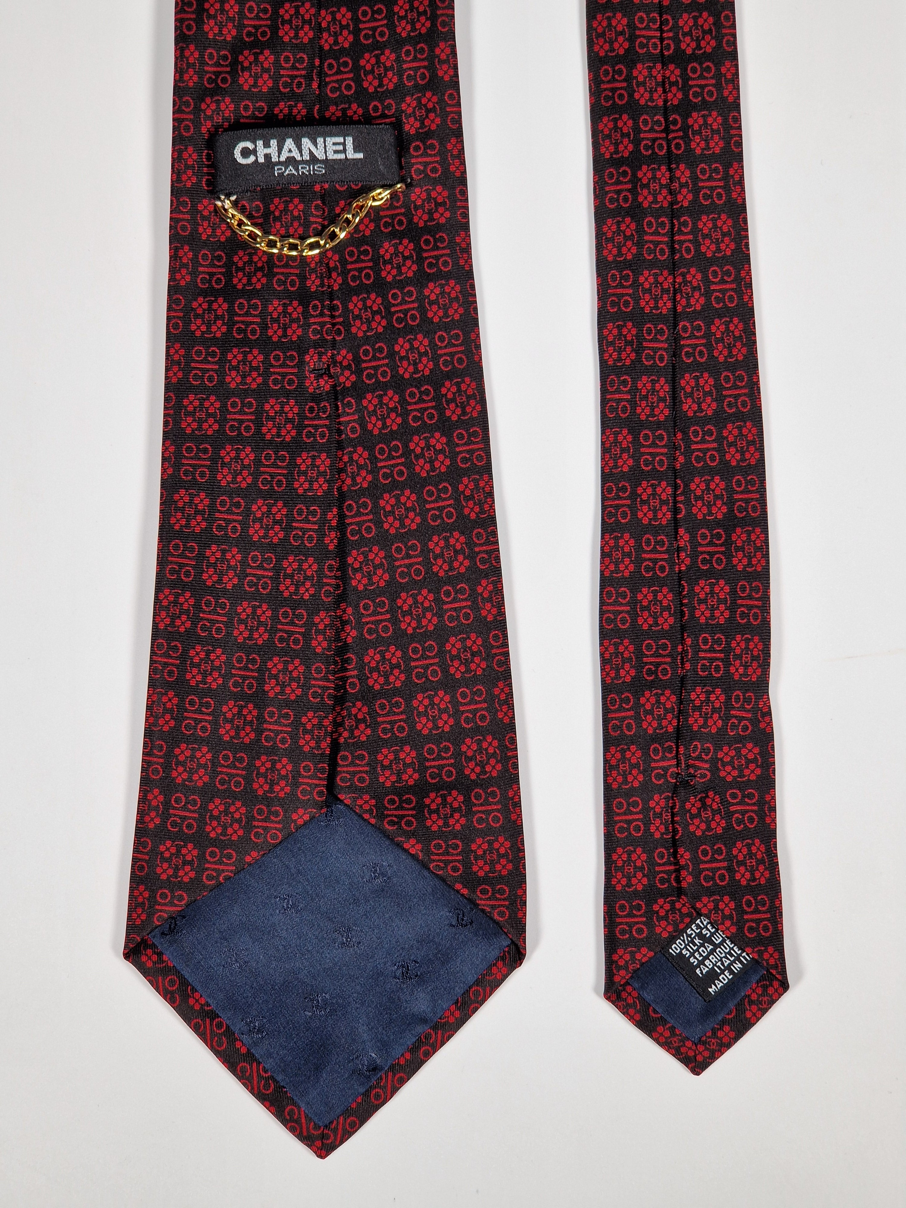 Chanel silk tie
