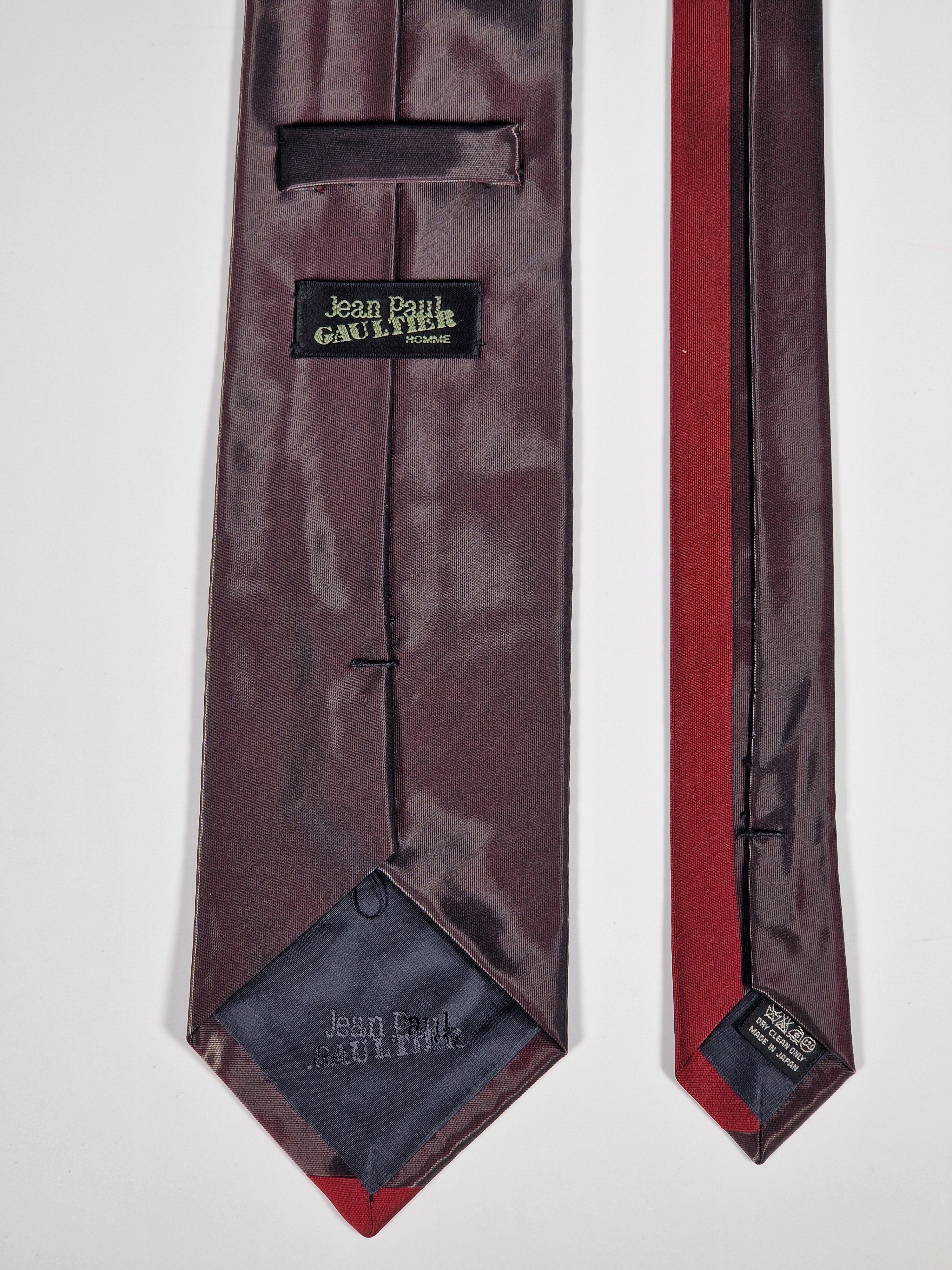 Jean Paul Gaultier mixed material tie